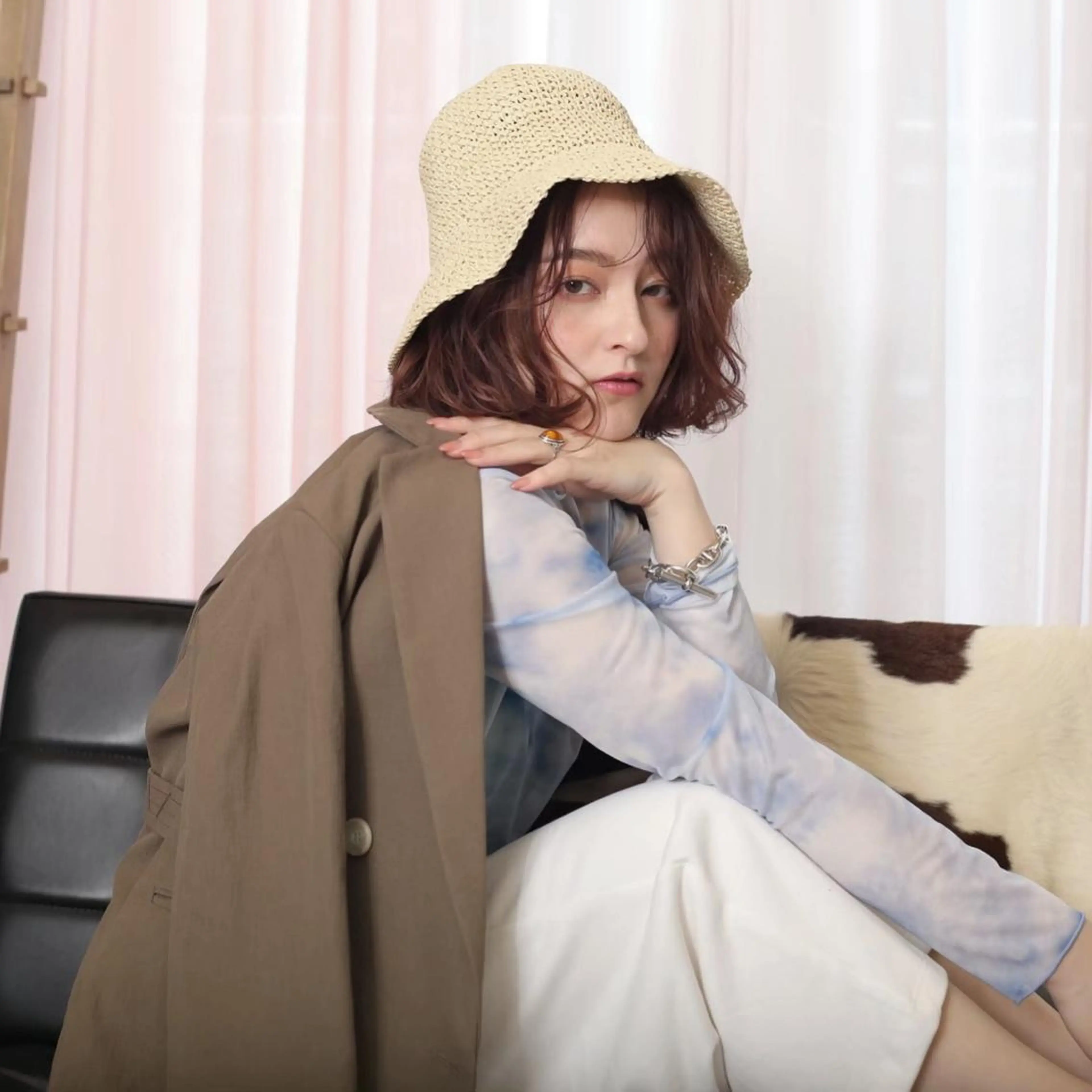 ショート カラー ショートボブ ベリーショート オリーブカラー ボブ マニッシュショート カット ヘアカラー トリートメント ショート/ボブ専門 宮脇美奈/南船場のヘアスタイル