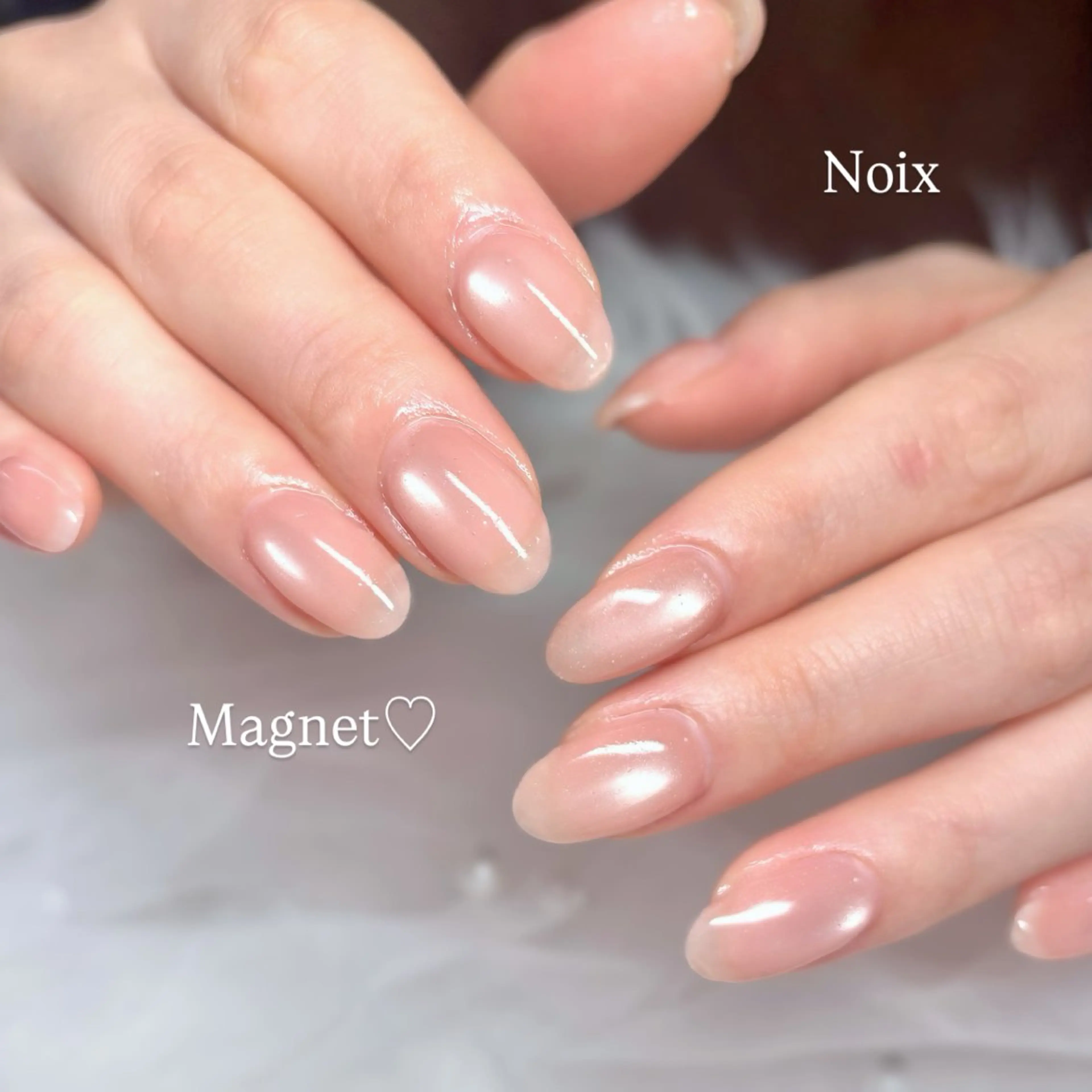ネイル ジェルネイル マグネットネイル パラジェル ハンドネイル Noix nailのネイルデザイン