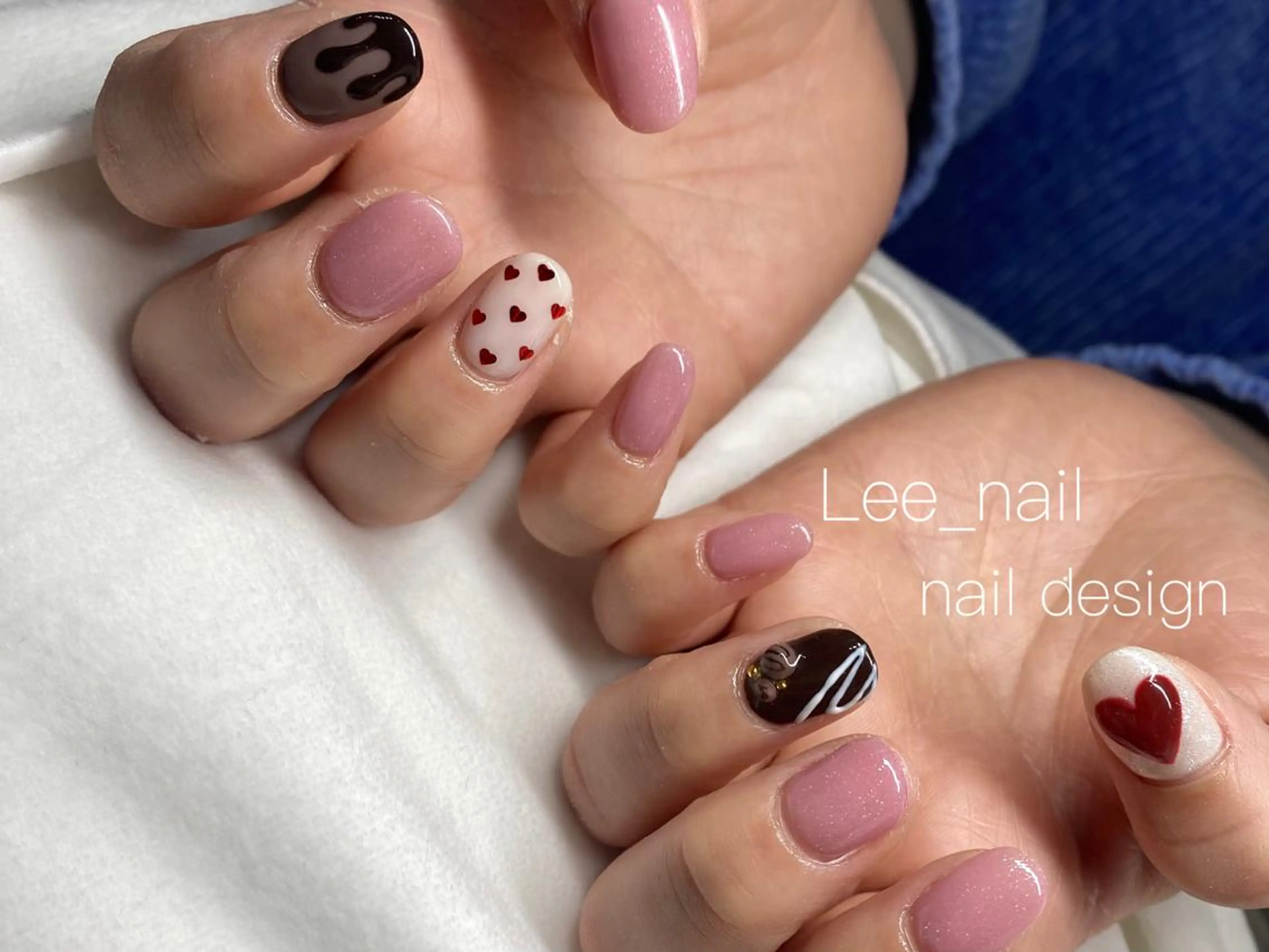ネイル バレンタイン ハンドネイル Lee_ nailのネイルデザイン