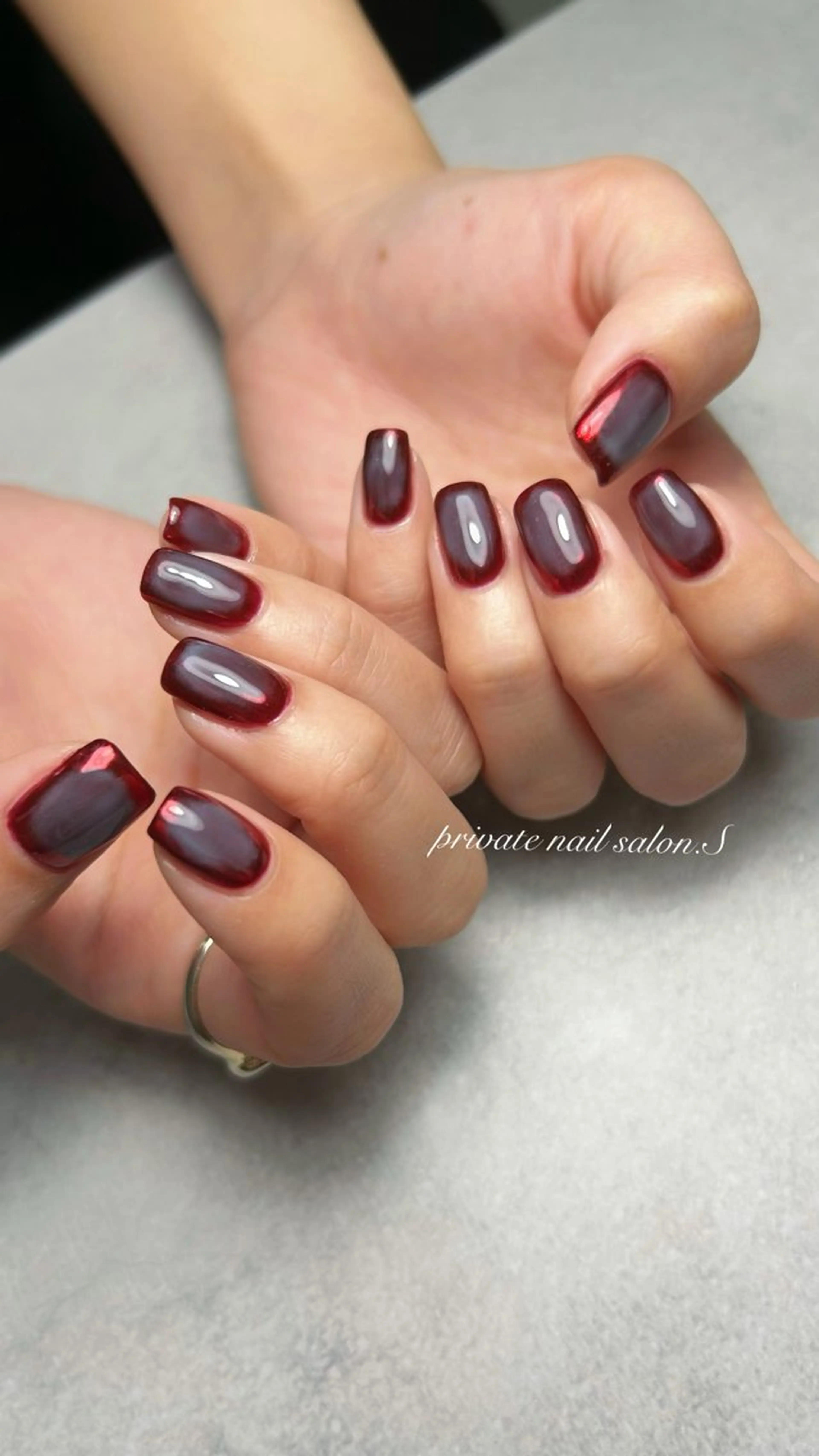 ネイル ジェルネイル ミラーネイル 持ち込み ニュアンスネイル スカルプネイル ハンドネイル 関山 志乃のネイルデザイン