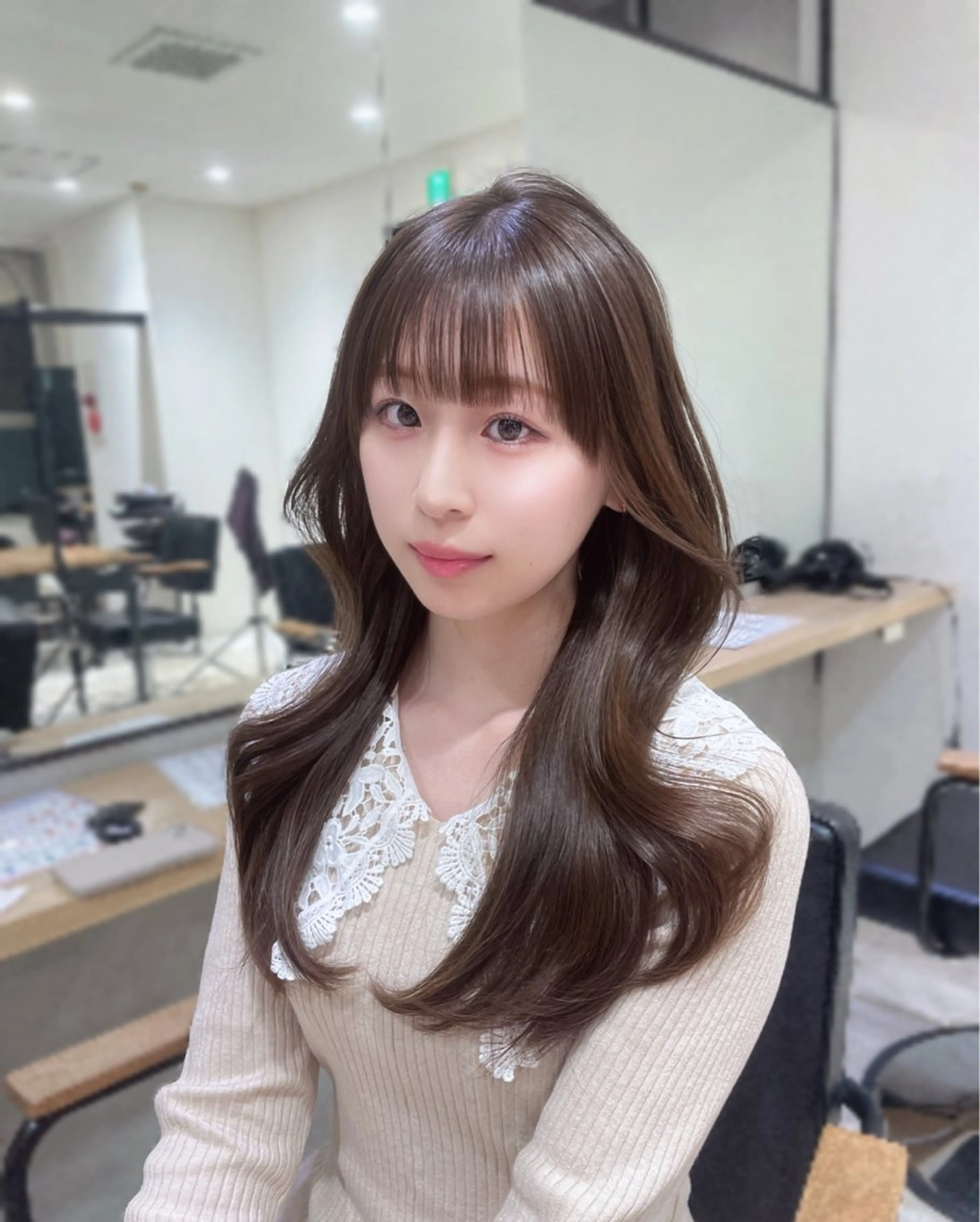 ロング カット ヘアカラー トリートメント Cloe所属・𝑨𝑴𝑰 🎀 ガーリーヘア🤍のヘアスタイル