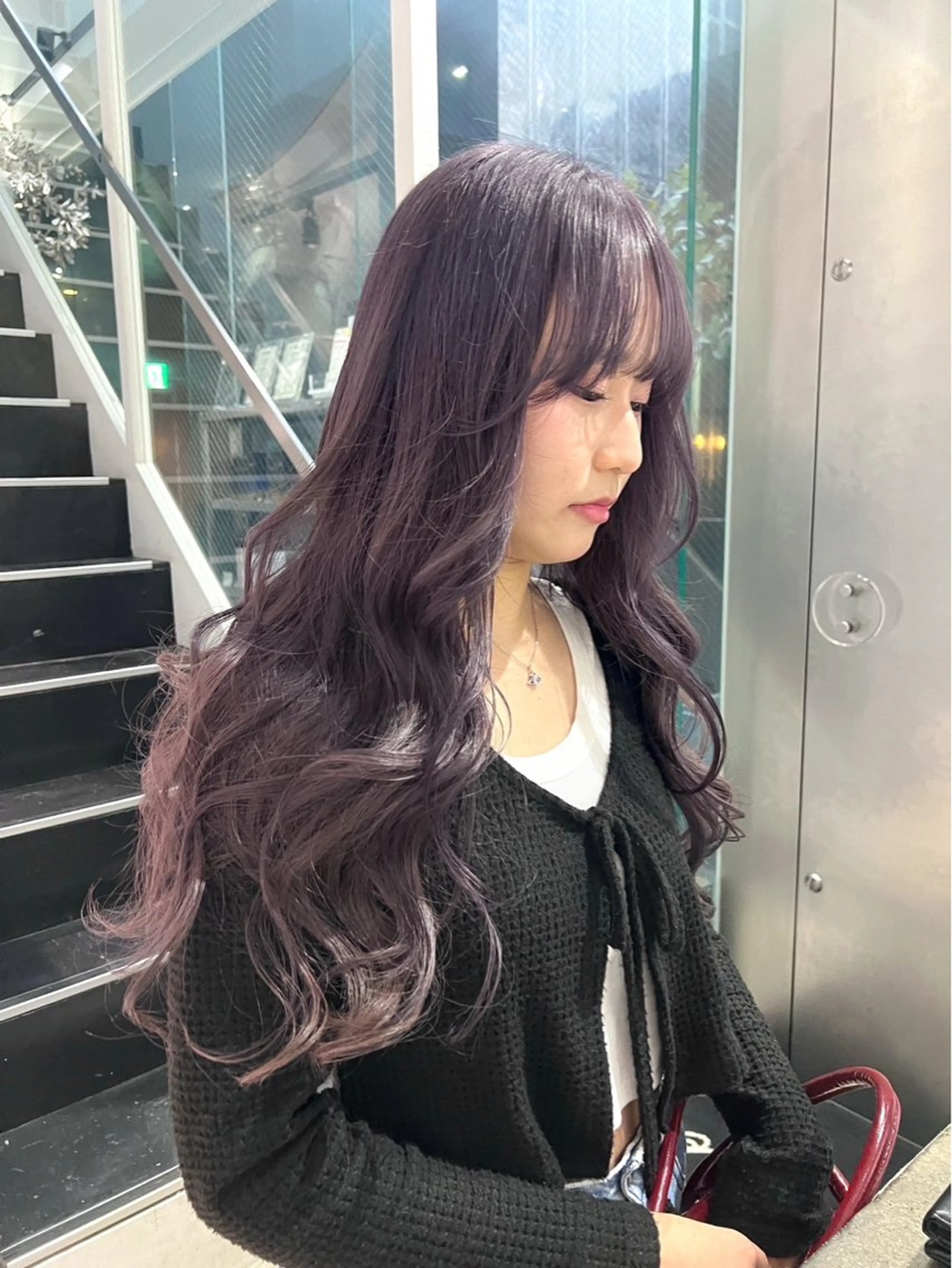 ロング カラー ヘアカラー トリートメント ayano/天神 ハイトーン/ブリーチのヘアスタイル