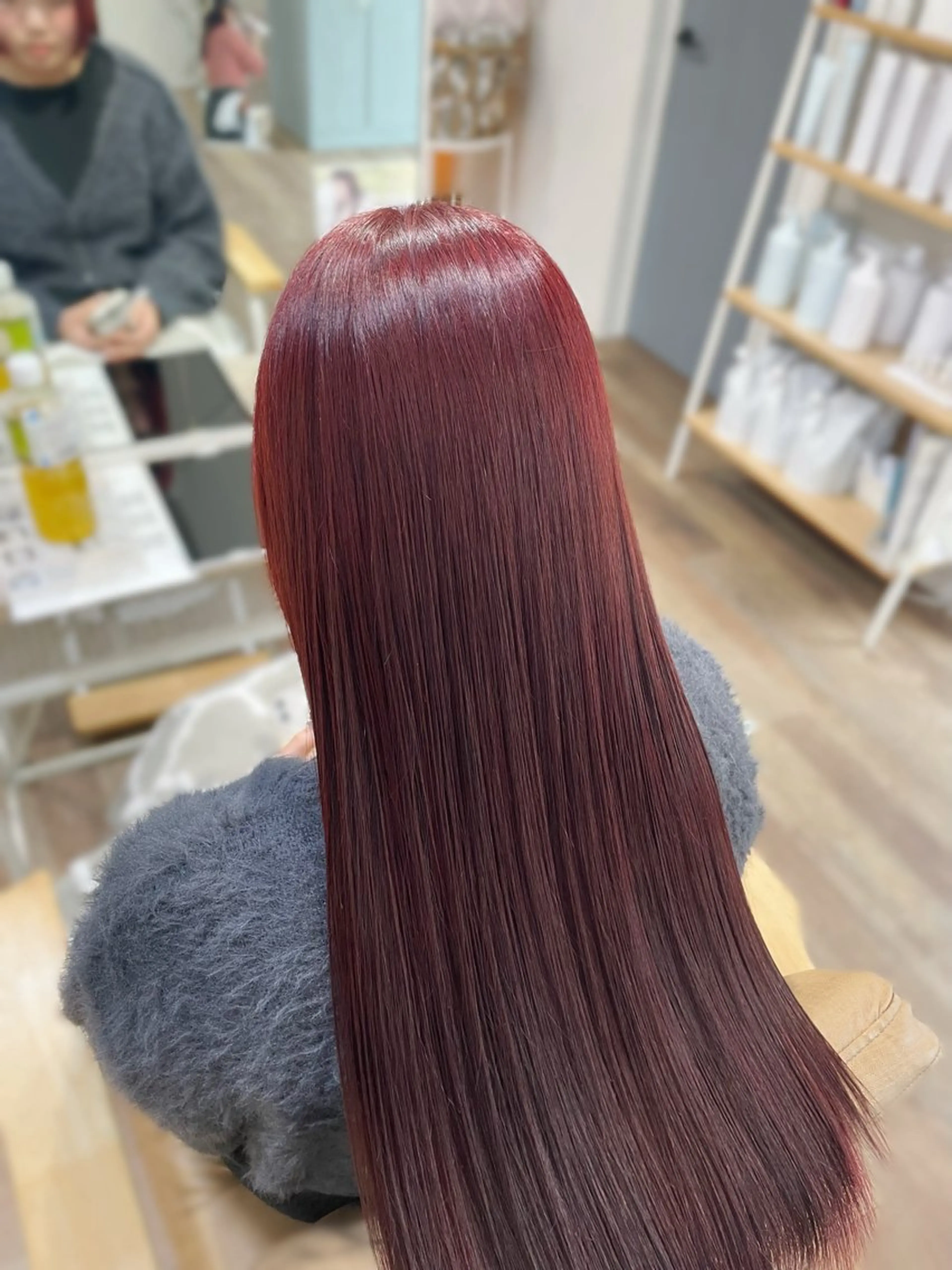 ロング カット ヘアカラー トリートメント ピンク・ラベンダー/ レイヤー/NANAのヘアスタイル