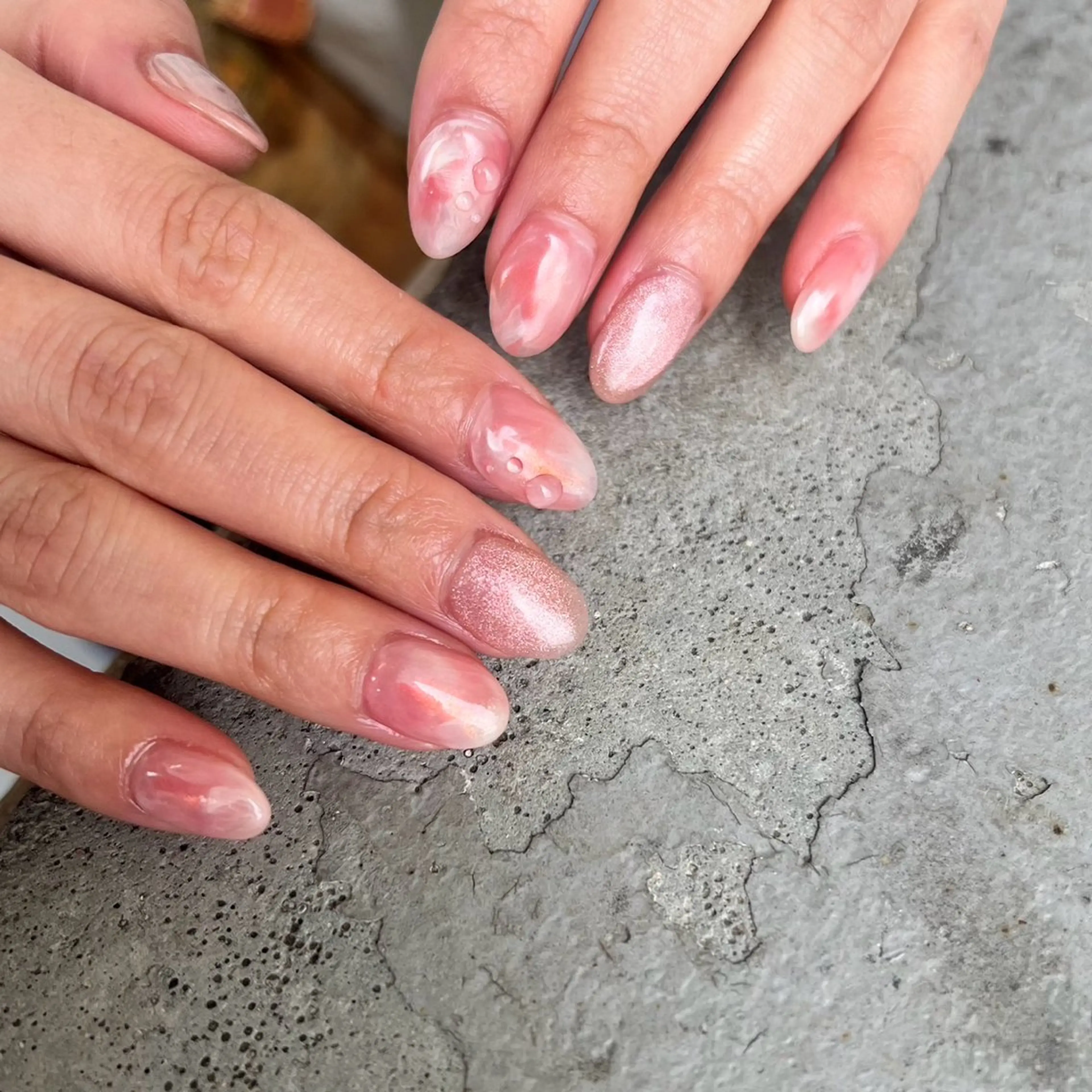 ネイル 春ネイル YUKIMO🍎名駅 /ニュアンスのネイルデザイン