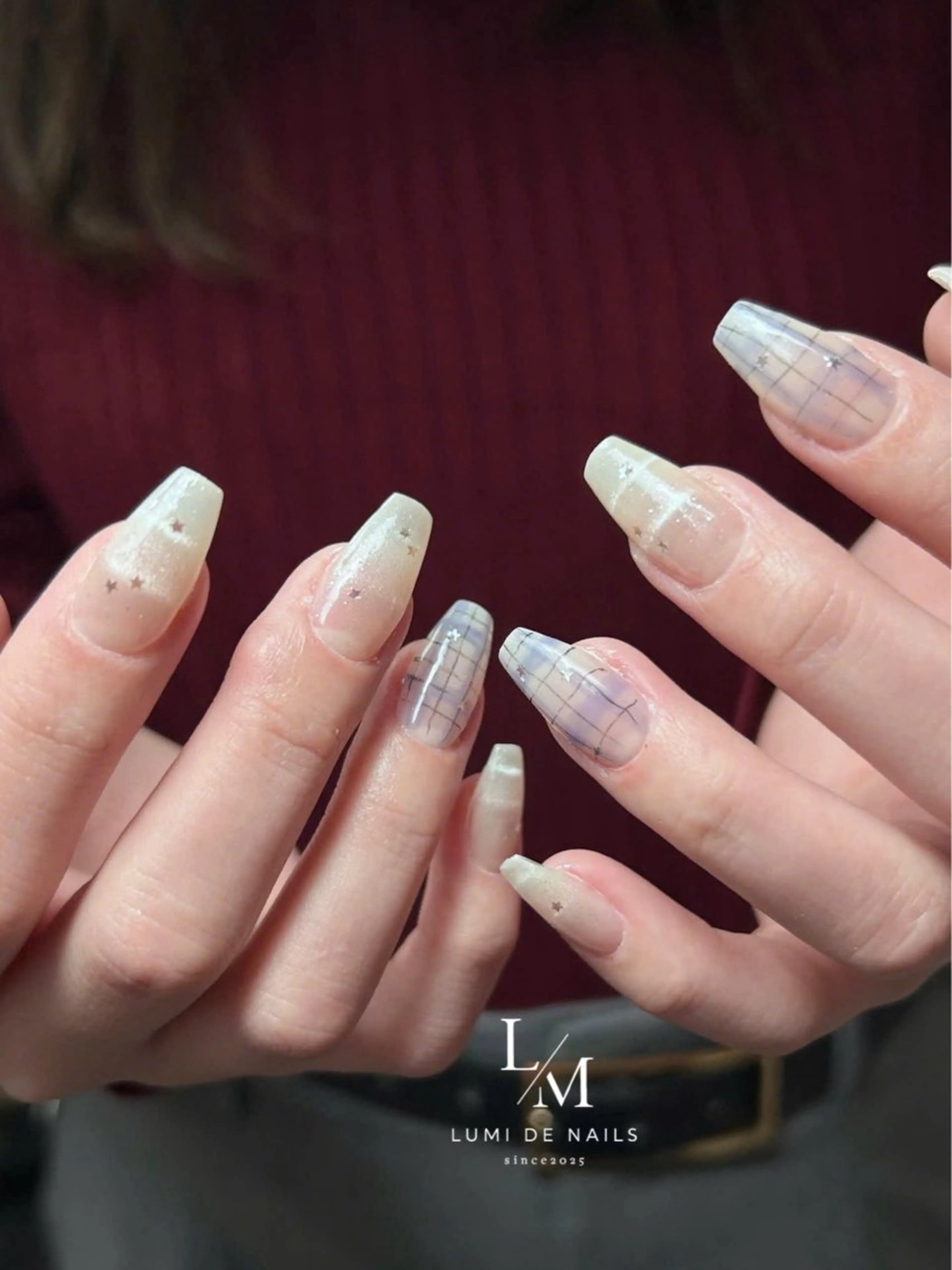 ネイル グラデーション ラメ(グリッター) マグネットネイル ミラーネイル ニュアンスネイル ハンドネイル Lumi de nailsのネイルデザイン