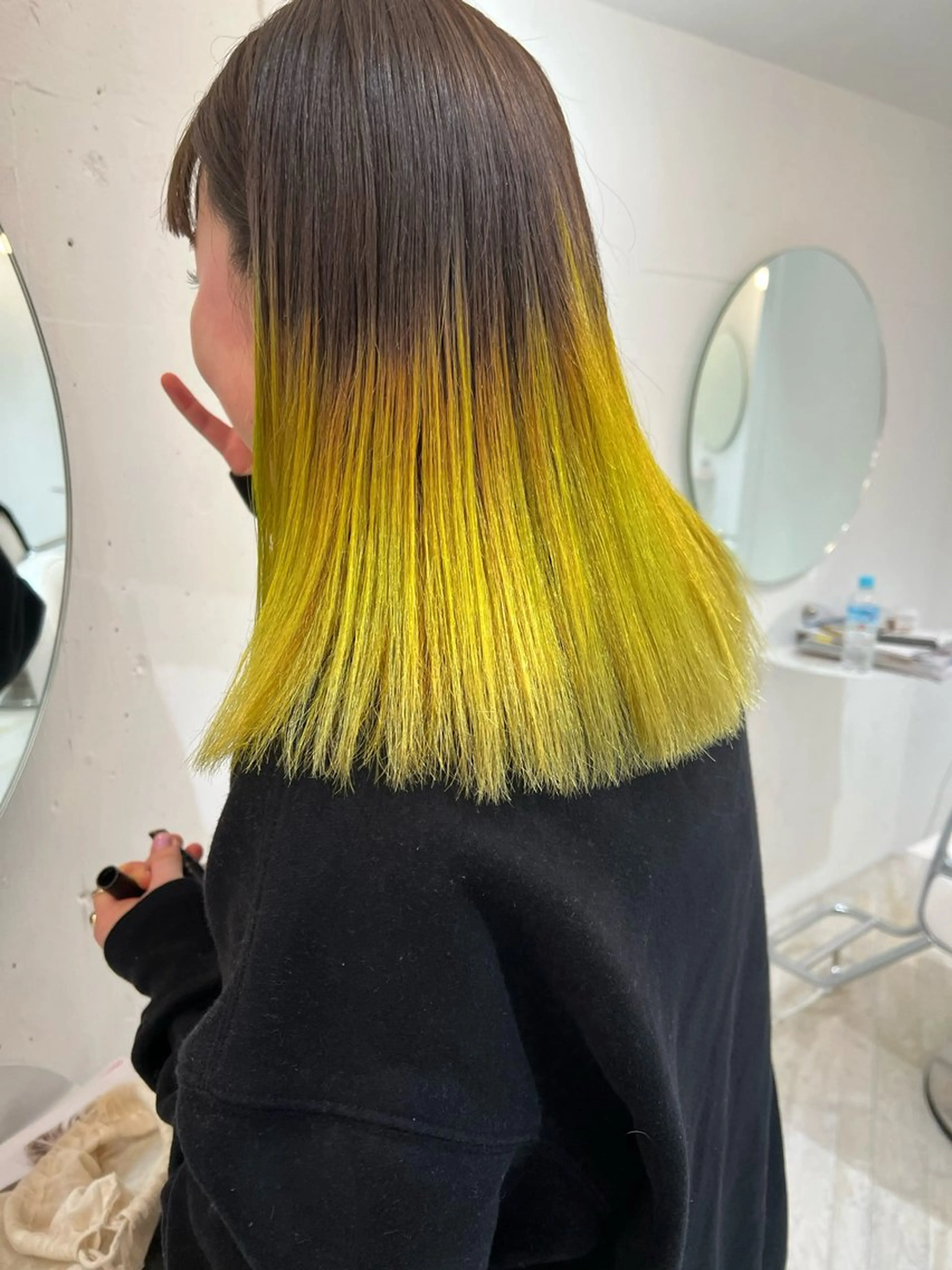 カラー ヘアカラー ブリーチカラー🎀 韓国風/寺門美優のヘアスタイル