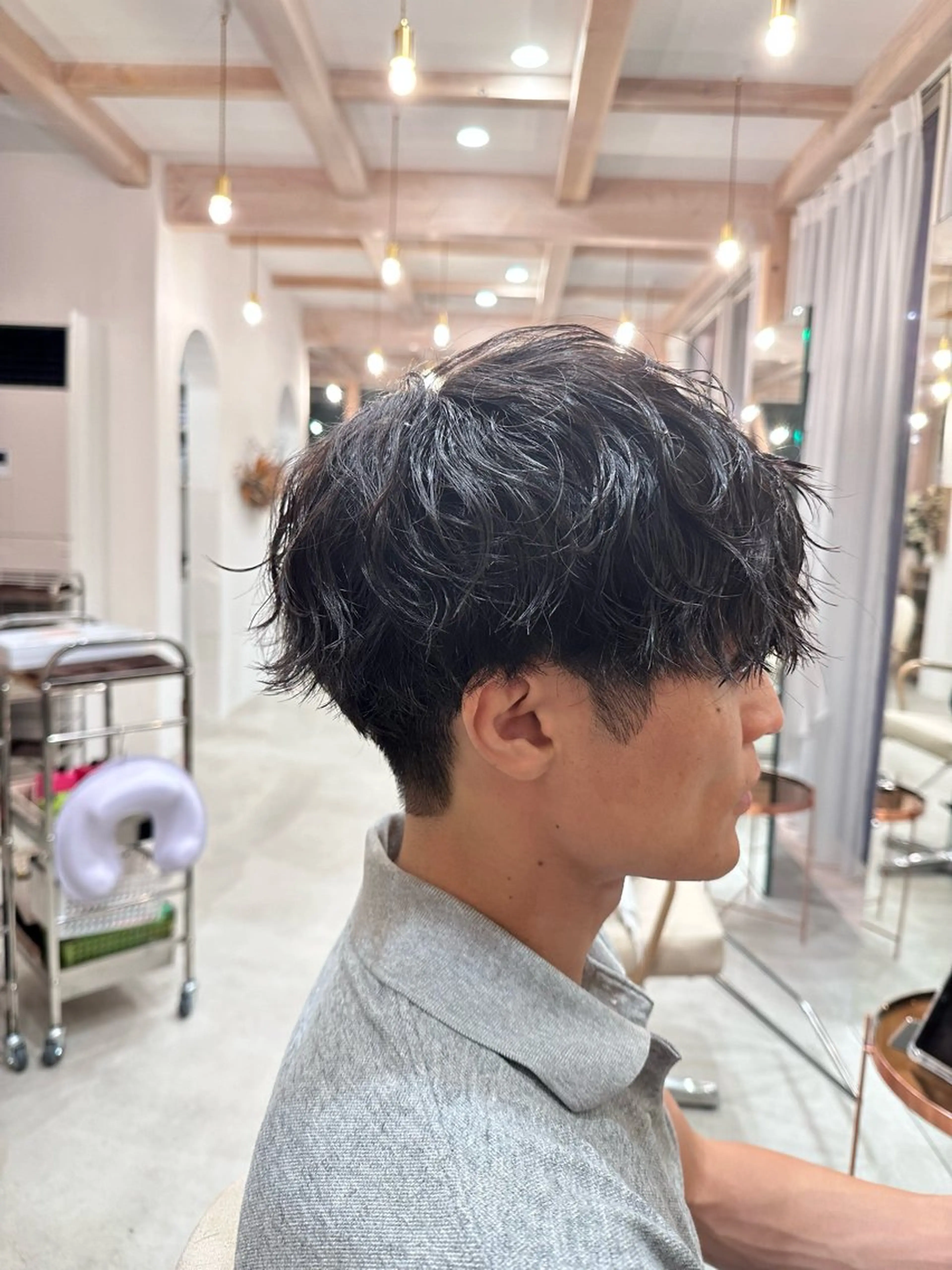 パーマ メンズ メンズパーマ and c所属・NISHI （ニシ）のヘアスタイル