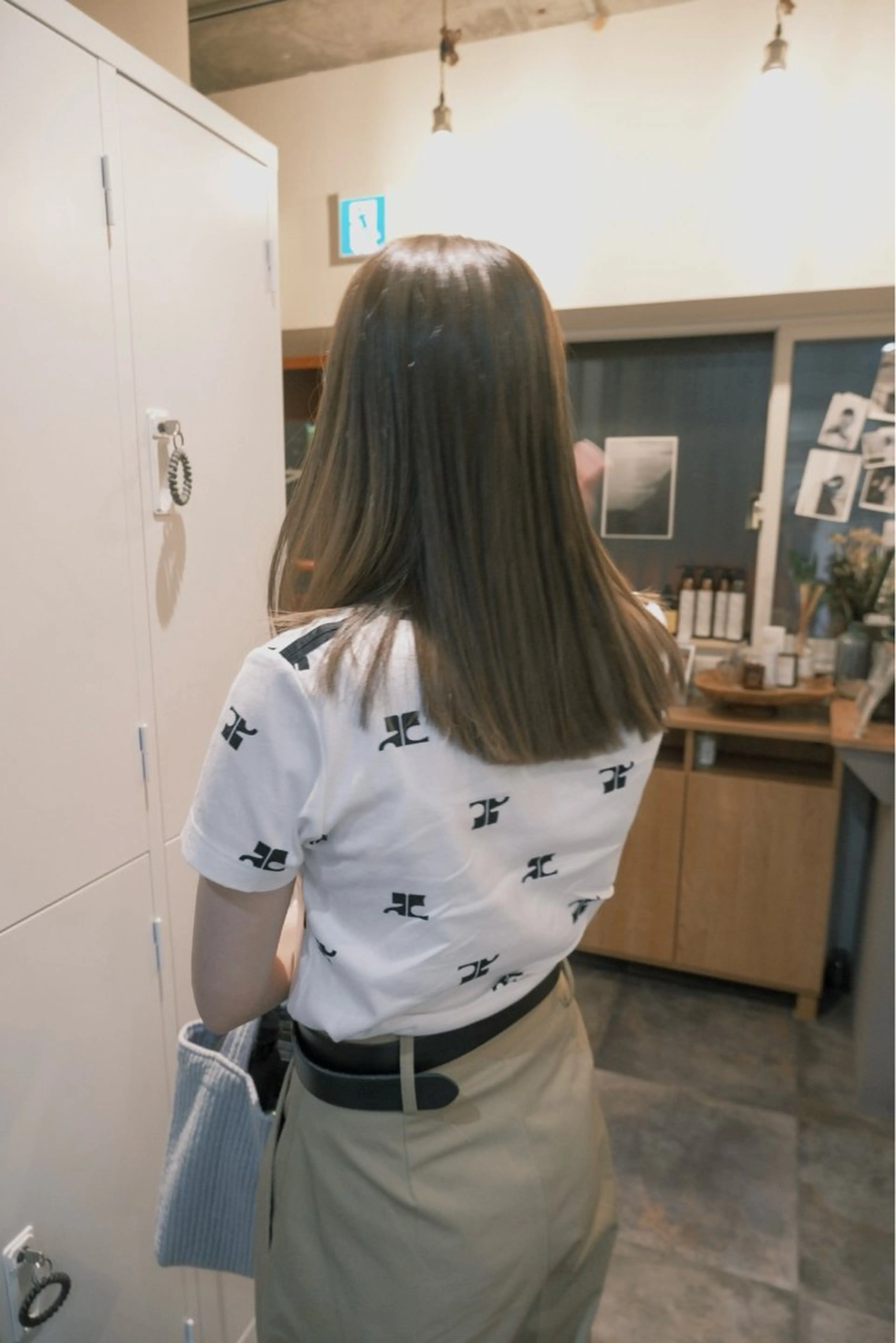 セミロング カラー ヘアカラー トリートメント ヘアセット ハルカ/透け感カラー /顔周りレイヤーのヘアスタイル