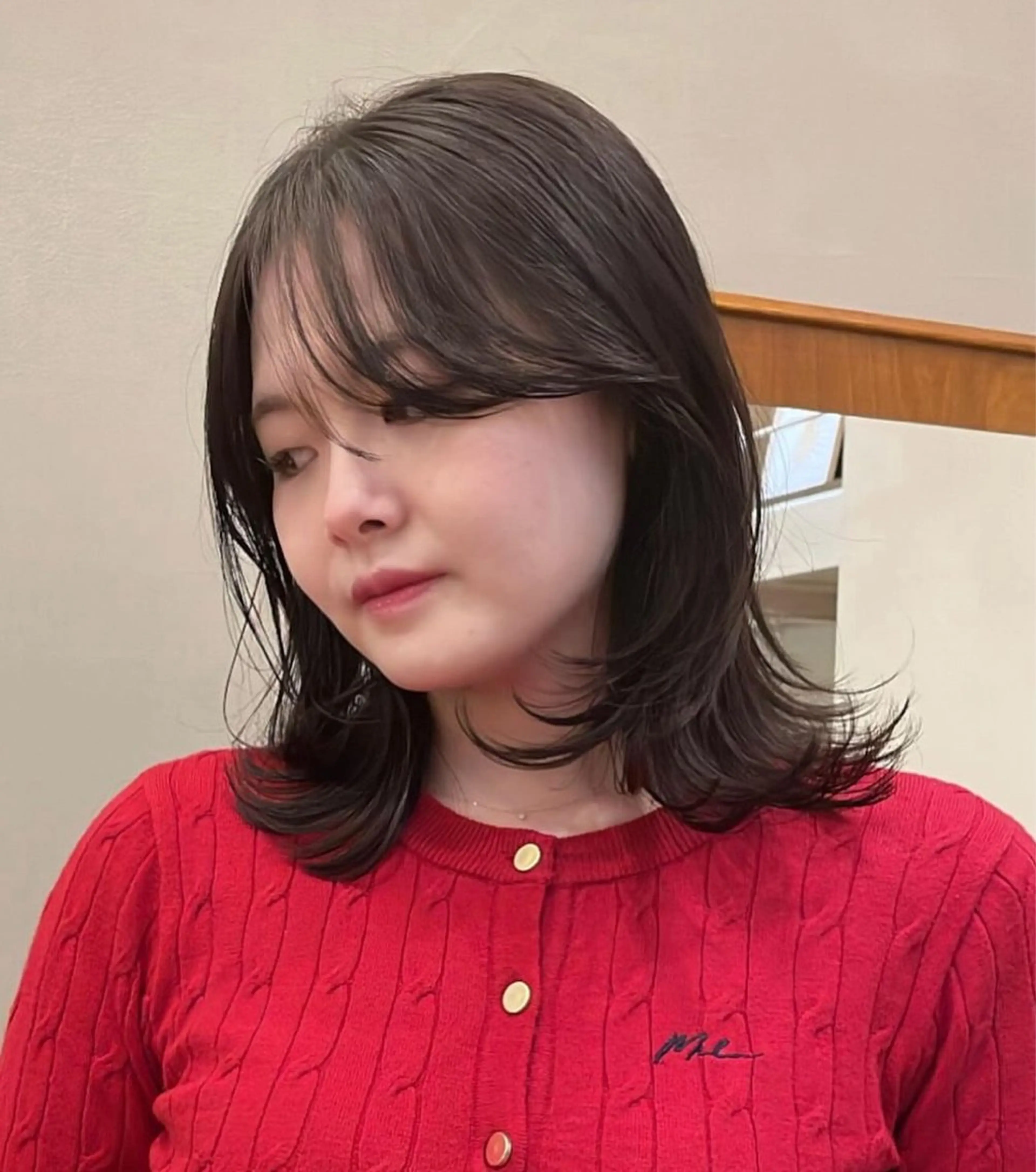 ミディアム レイヤーカット tete nico所属・似合わせ/ヘアカラー nanami🌸のヘアスタイル