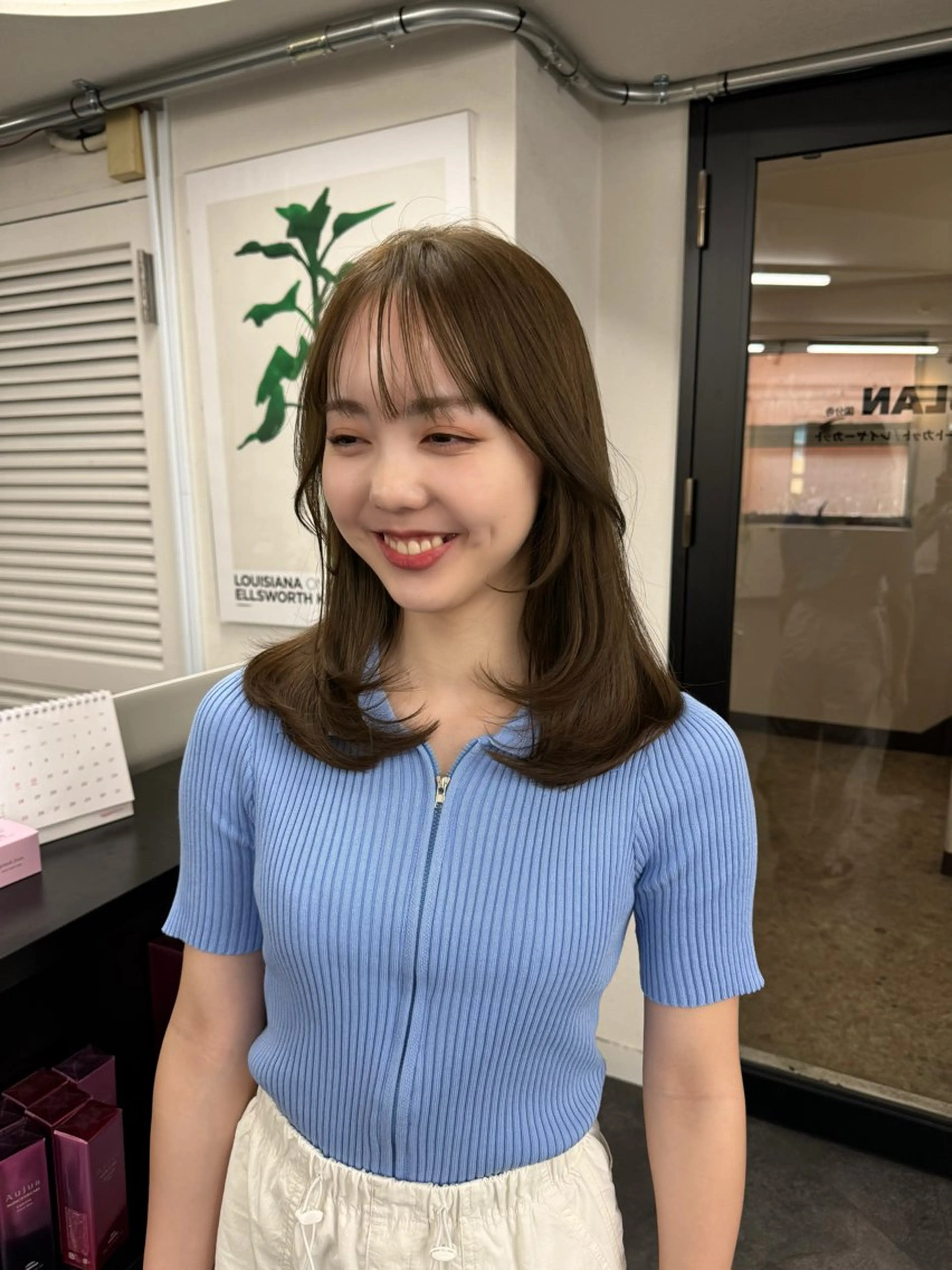 ミディアム ヘアカラー 透明感🍨レイヤー ヘアセット/miyuのヘアスタイル