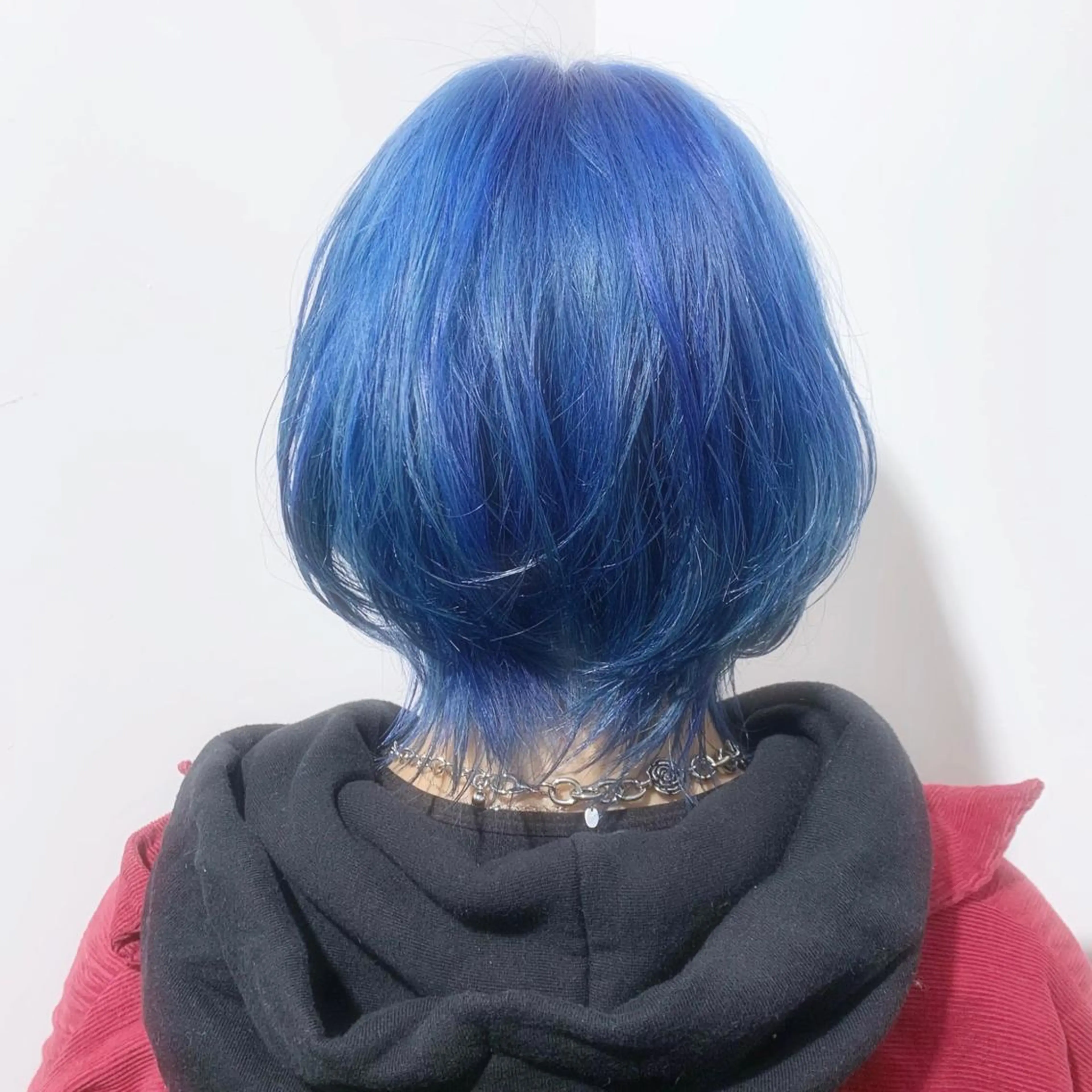 ショート カラー アディクシーカラー ベージュカラー 黒髪 ブリーチ ブルーカラー ヘアカラー 藤澤 夏実/インナーカラーのヘアスタイル