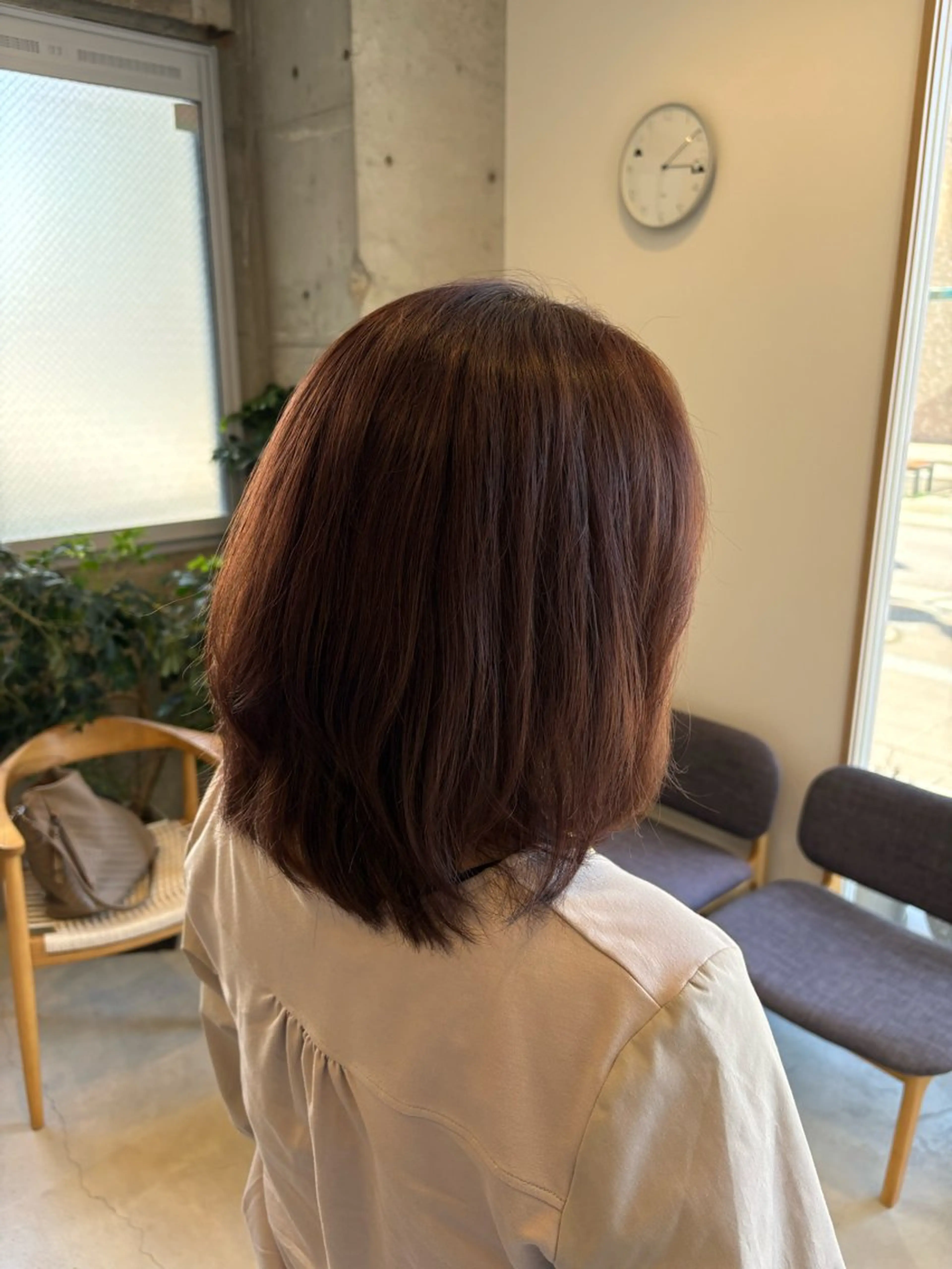 ミディアム ヘアカラー さくらこ/オリーブ カラー/カラーモデルのヘアスタイル