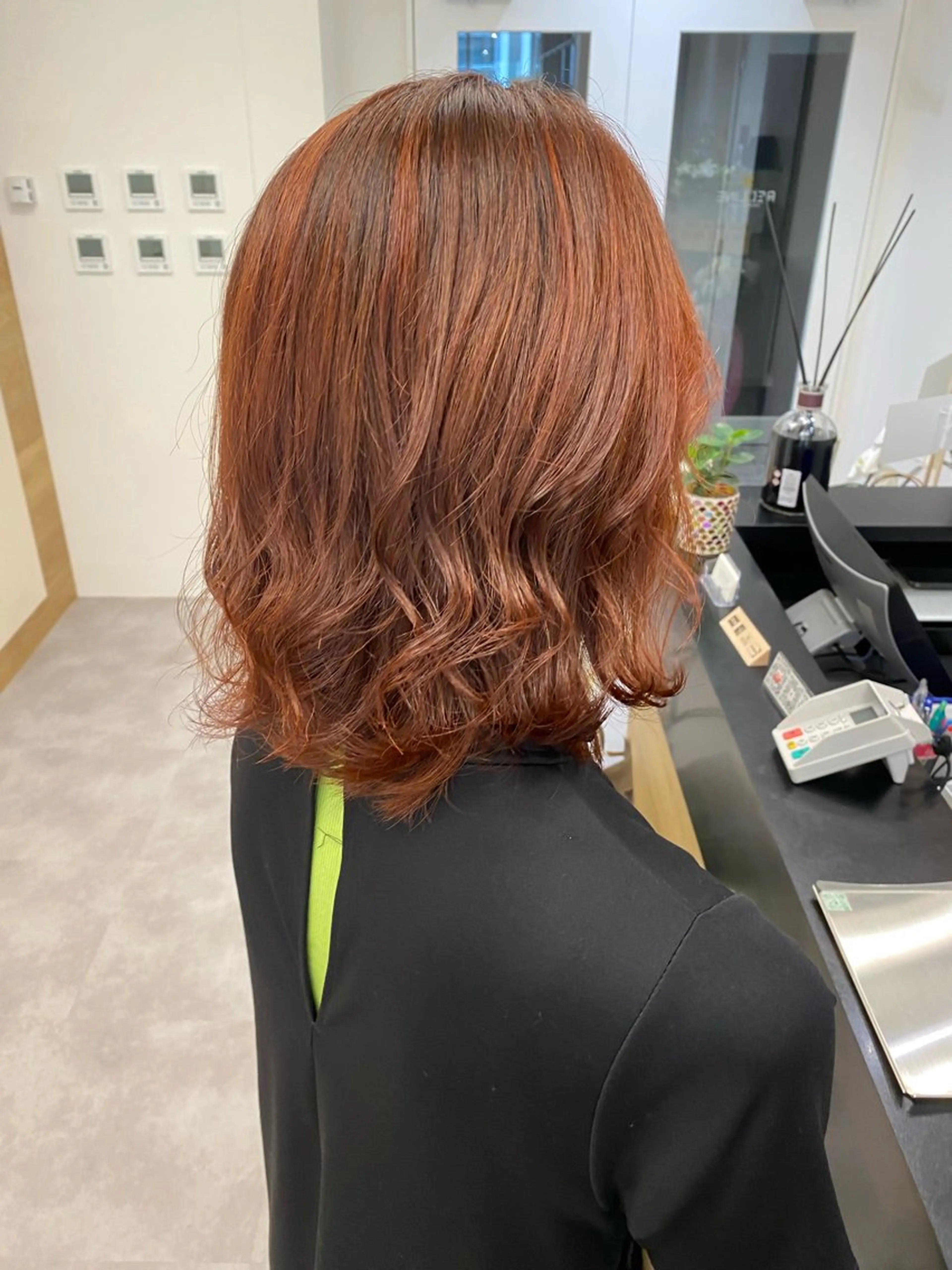 ミディアム カラー オレンジ ohana所属・中尾 綺のヘアスタイル