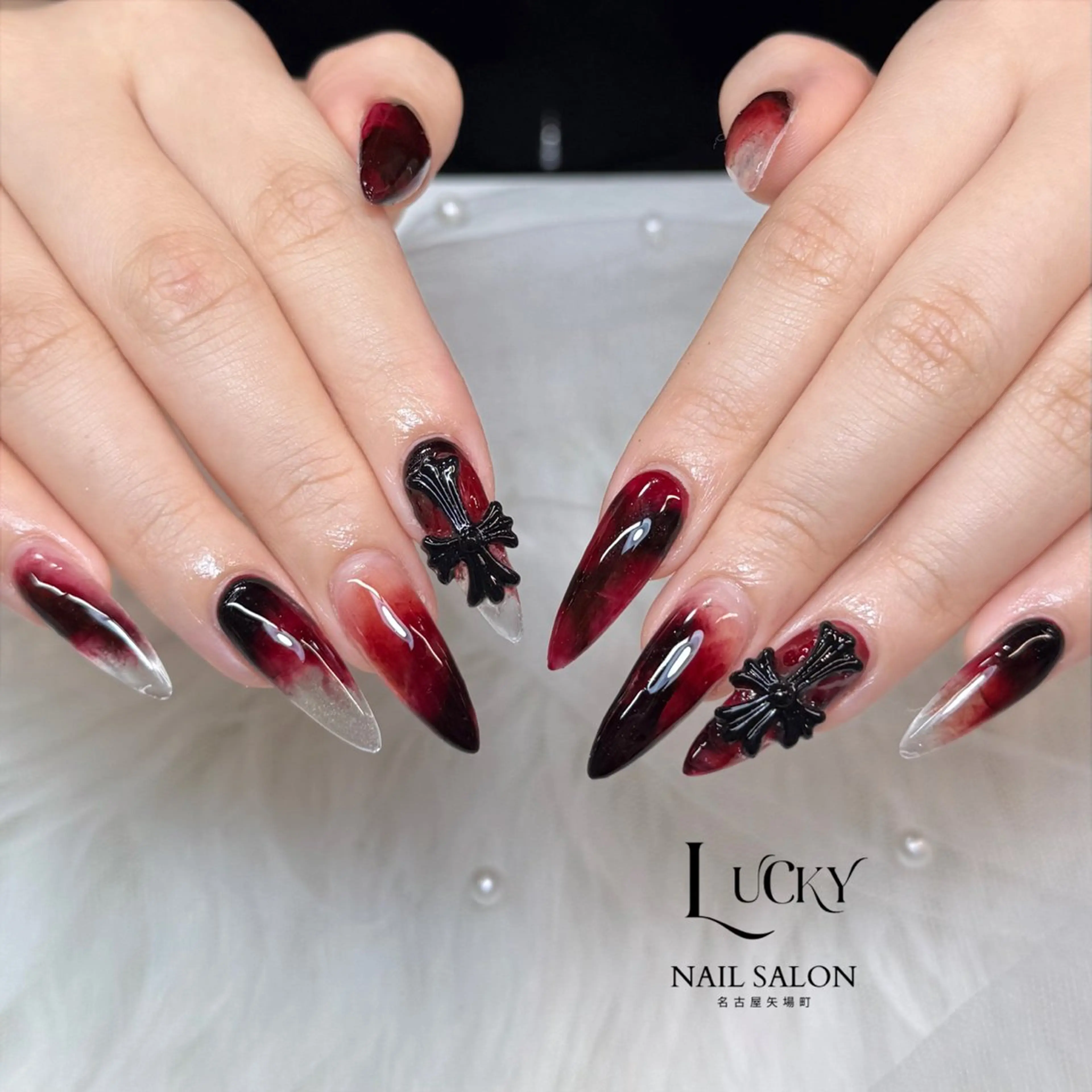 ネイル アートネイル ジェルネイル ロングネイル 持ち込み シンプルネイル Lucky Nail Salon所属・Lucky Nail Salonのネイルデザイン