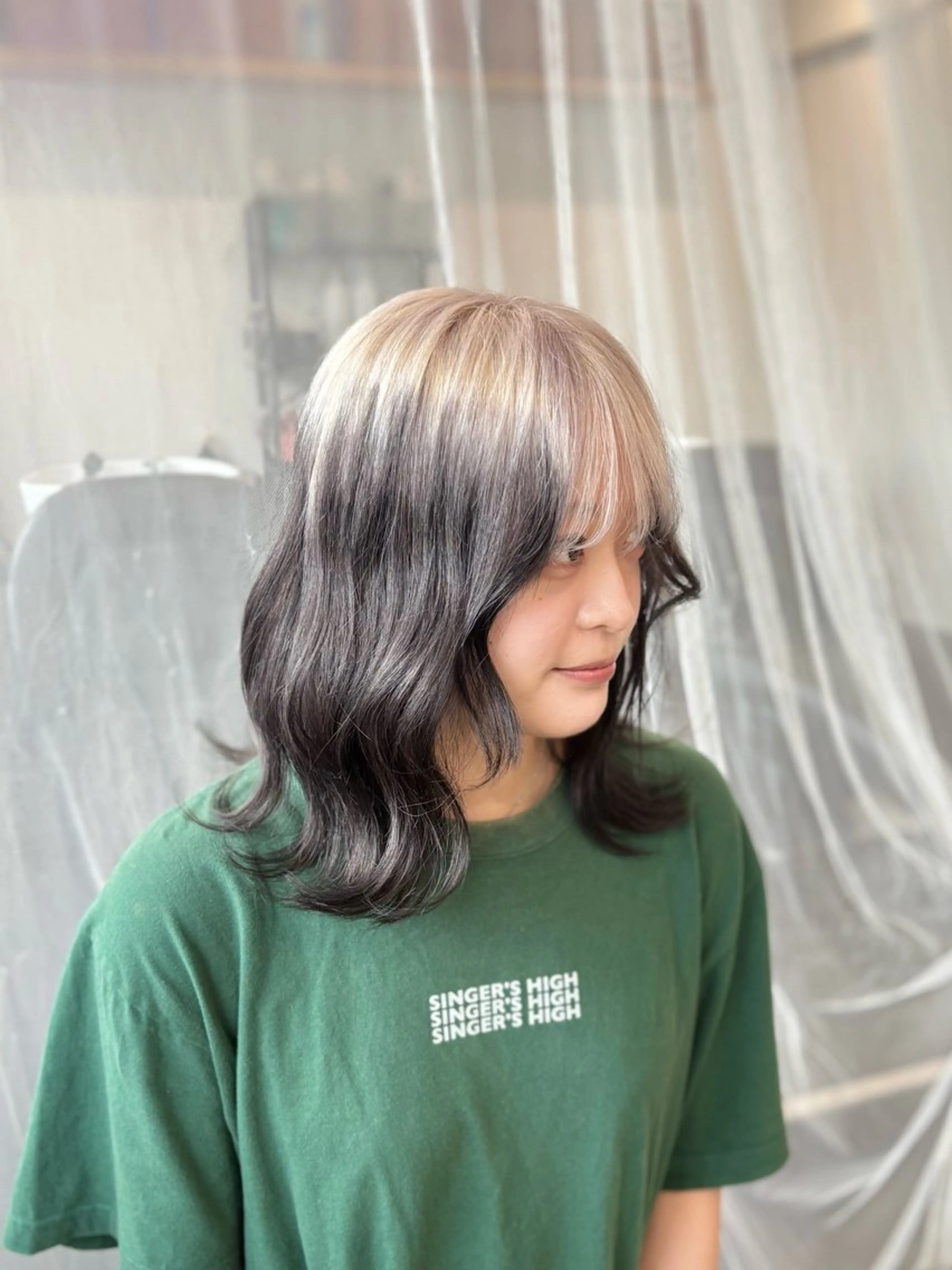 ミディアム カラー ヘアカラー トリートメント GaKu/ハイトーン /ブリーチ/ブロンドのヘアスタイル