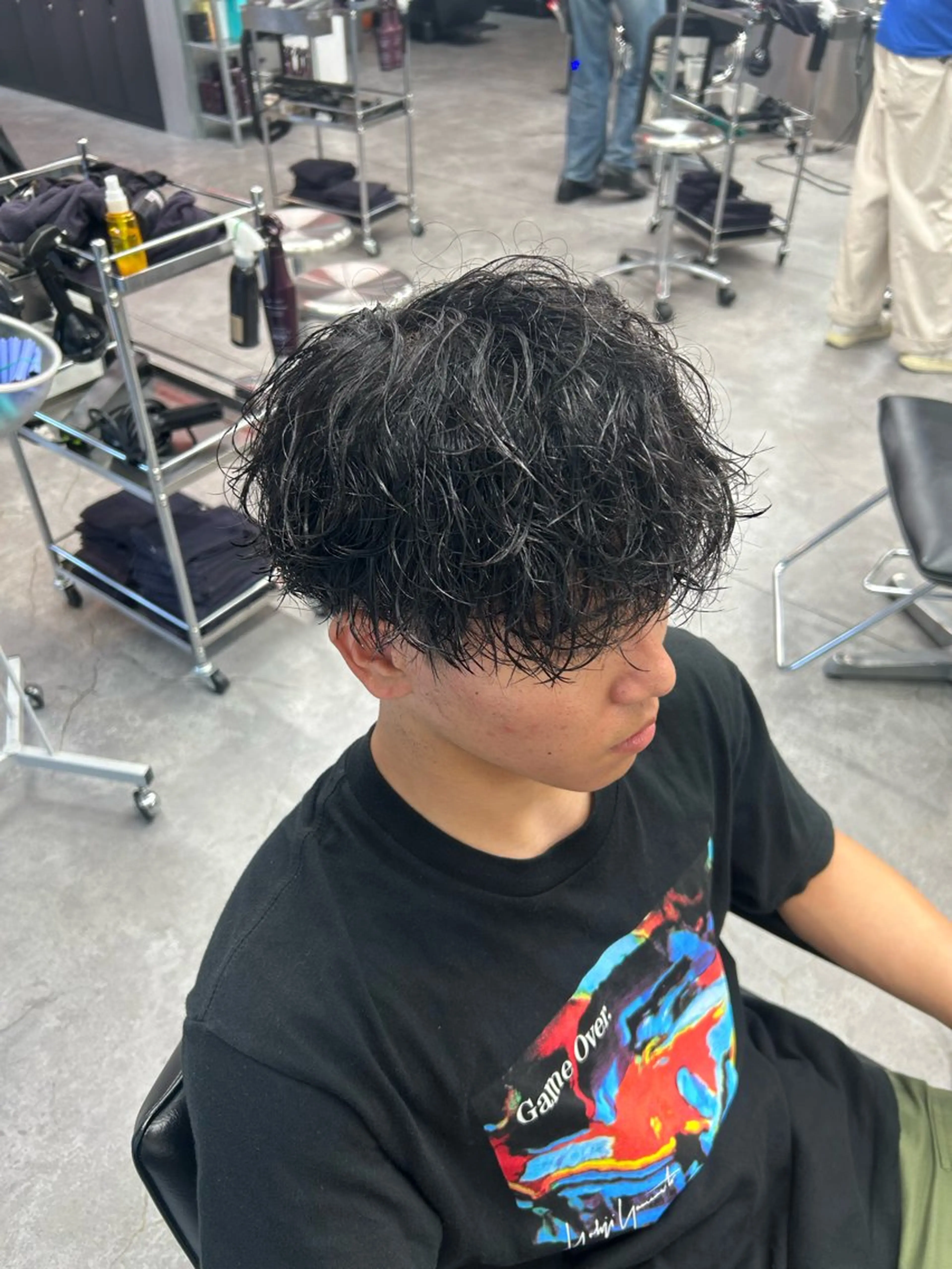 ショート カラー パーマ メンズ キッズ カット パーマ パーマ支持率No.1 ❤️🔥安成弾のヘアスタイル