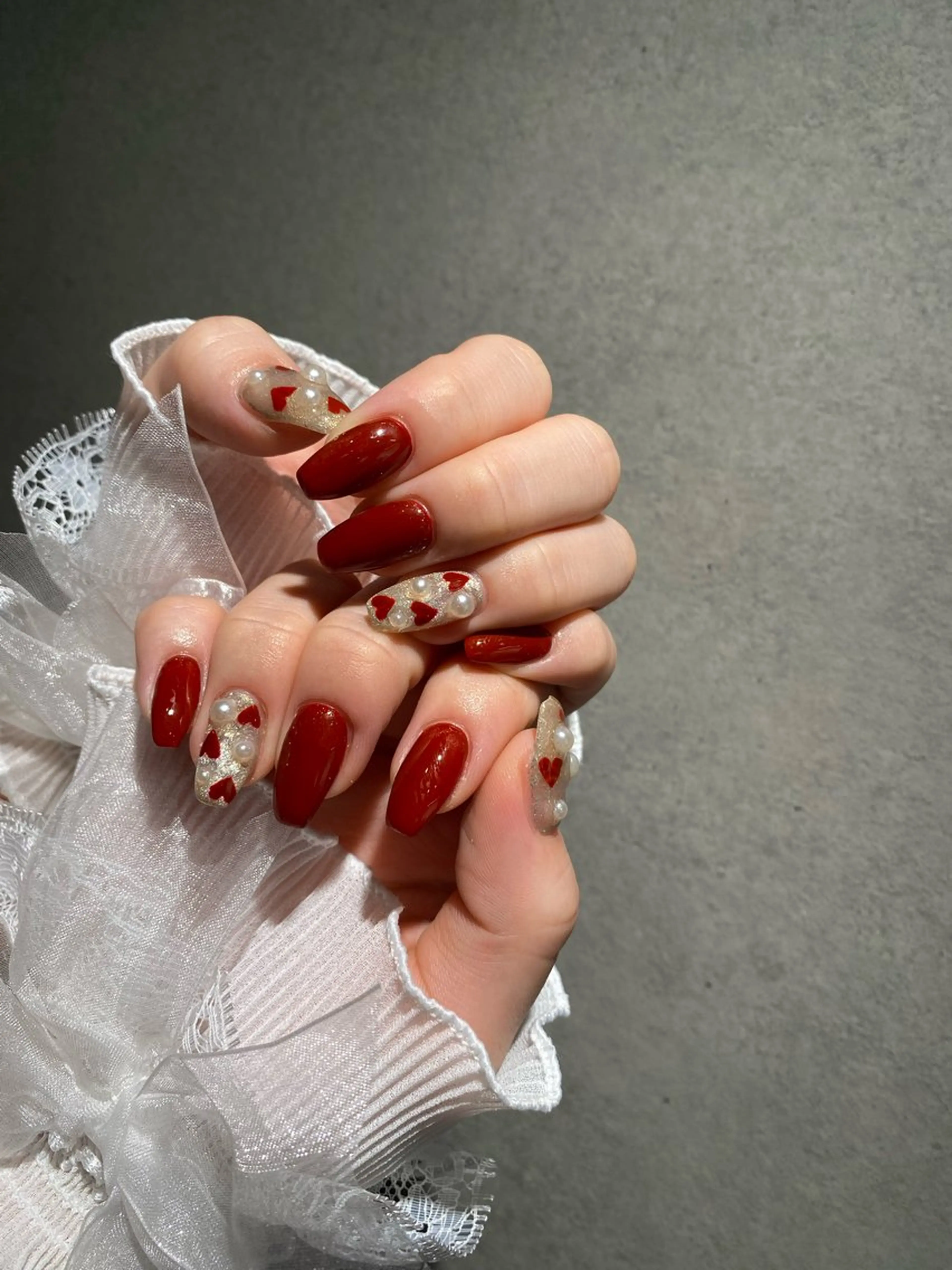 ネイル I-nailロング /ワンホン/キラキラのネイルデザイン