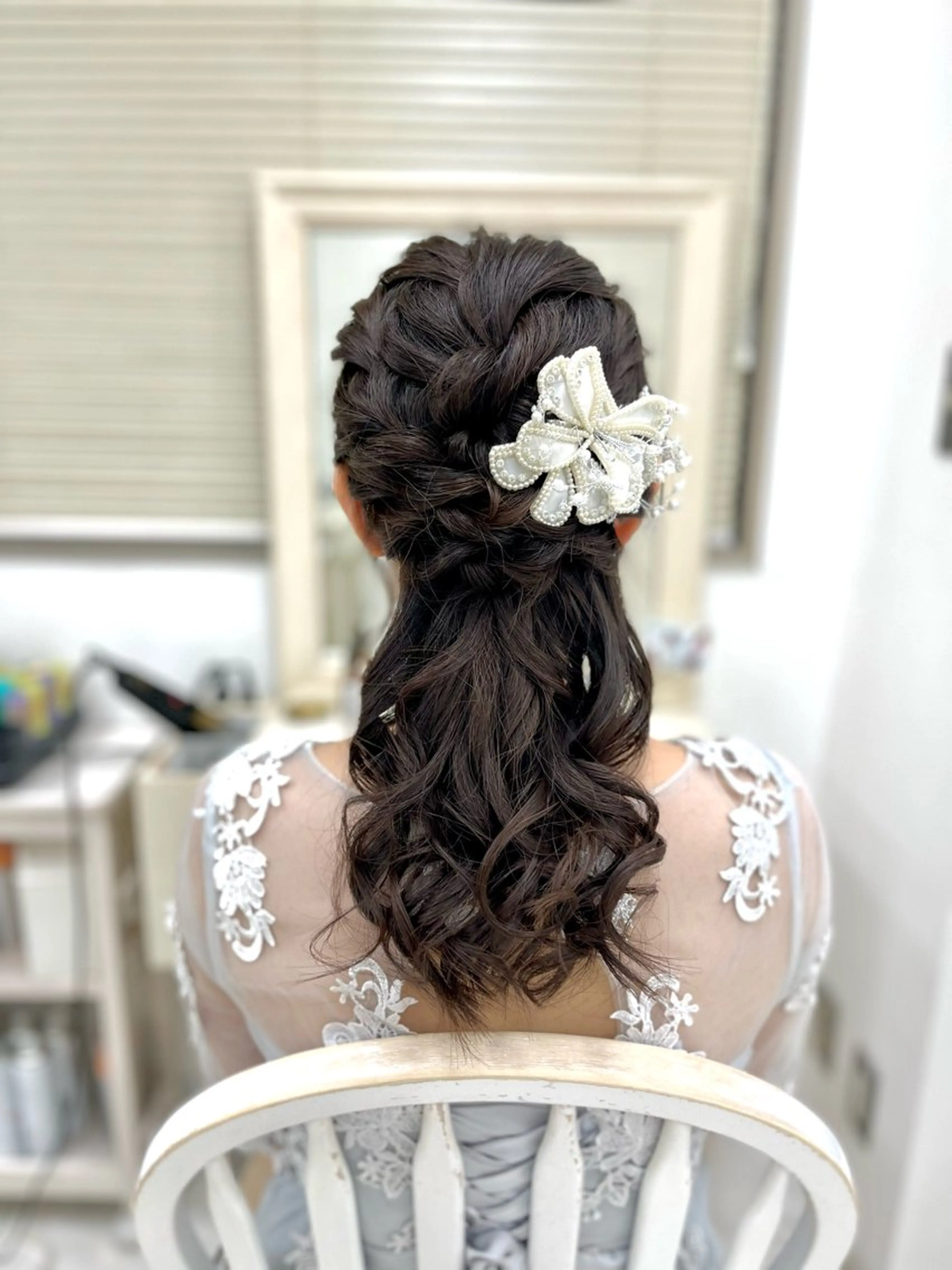 ヘアアレンジ ハーフアップ ポニーテール 似合わせヘアメイク 💐オダギリチアキのヘアスタイル