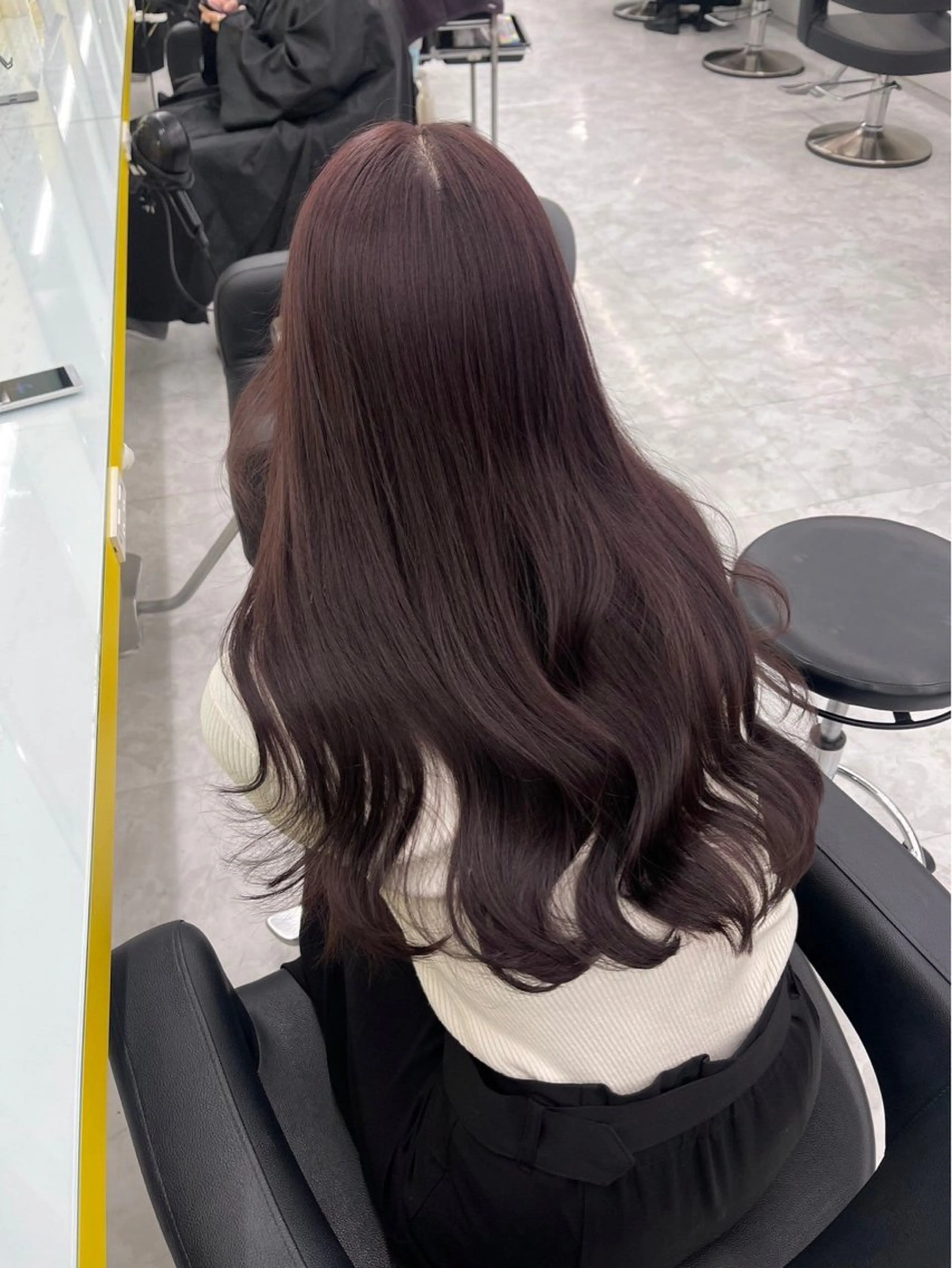 ロング ヘアカラー トリートメント ヘアセット まろっと艶感ブラウン ベージュ🤍まなかのヘアスタイル