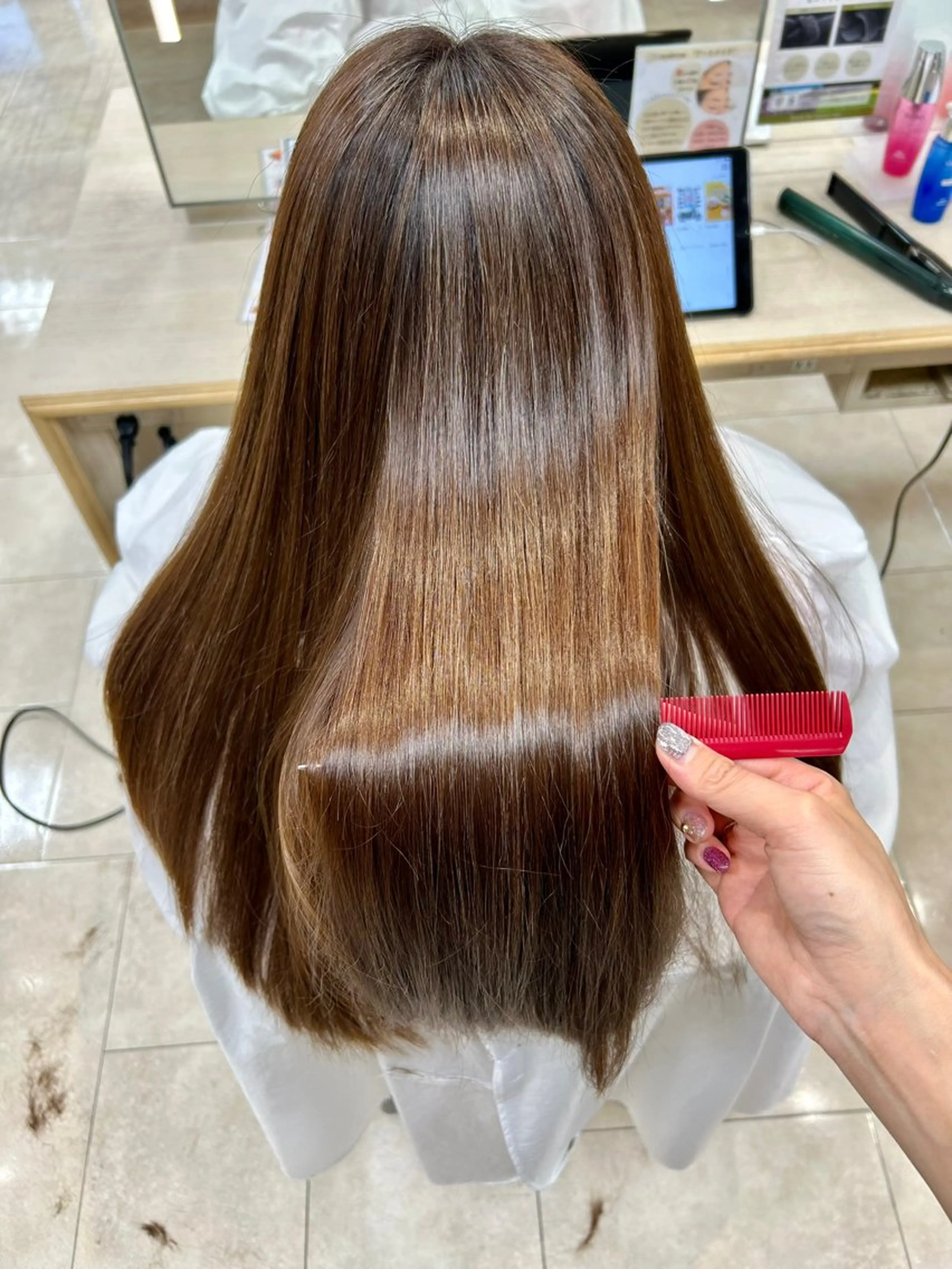 ロング パーマ カット 縮毛矯正 トリートメント 高橋恵🌈生え癖改善 ウルフ/レイヤーのヘアスタイル