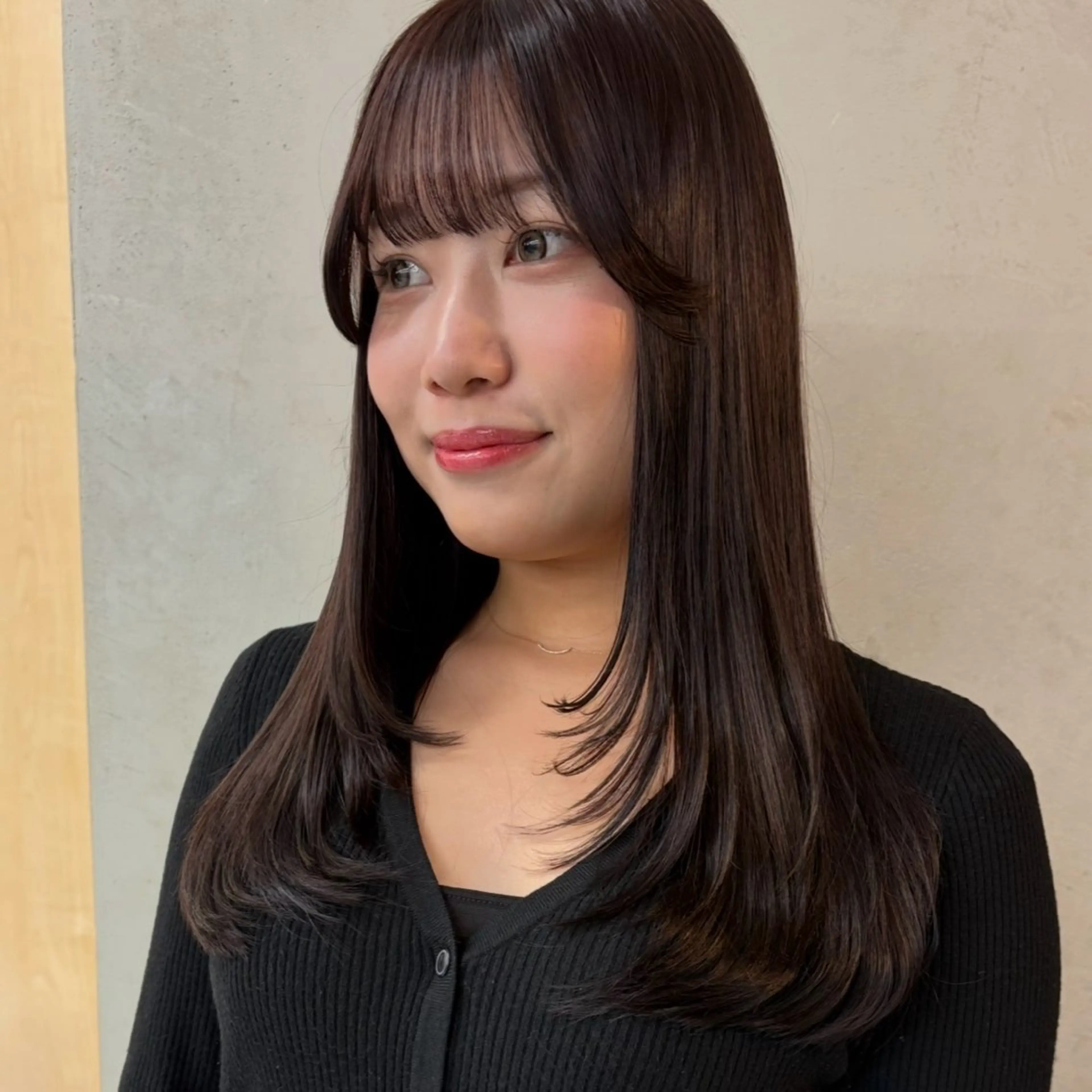 ロング カラー ラベンダーカラー 顔まわりレイヤー レイヤーカット カット ヘアカラー 韓国レイヤー/暖色 カラー/KOTONEのヘアスタイル