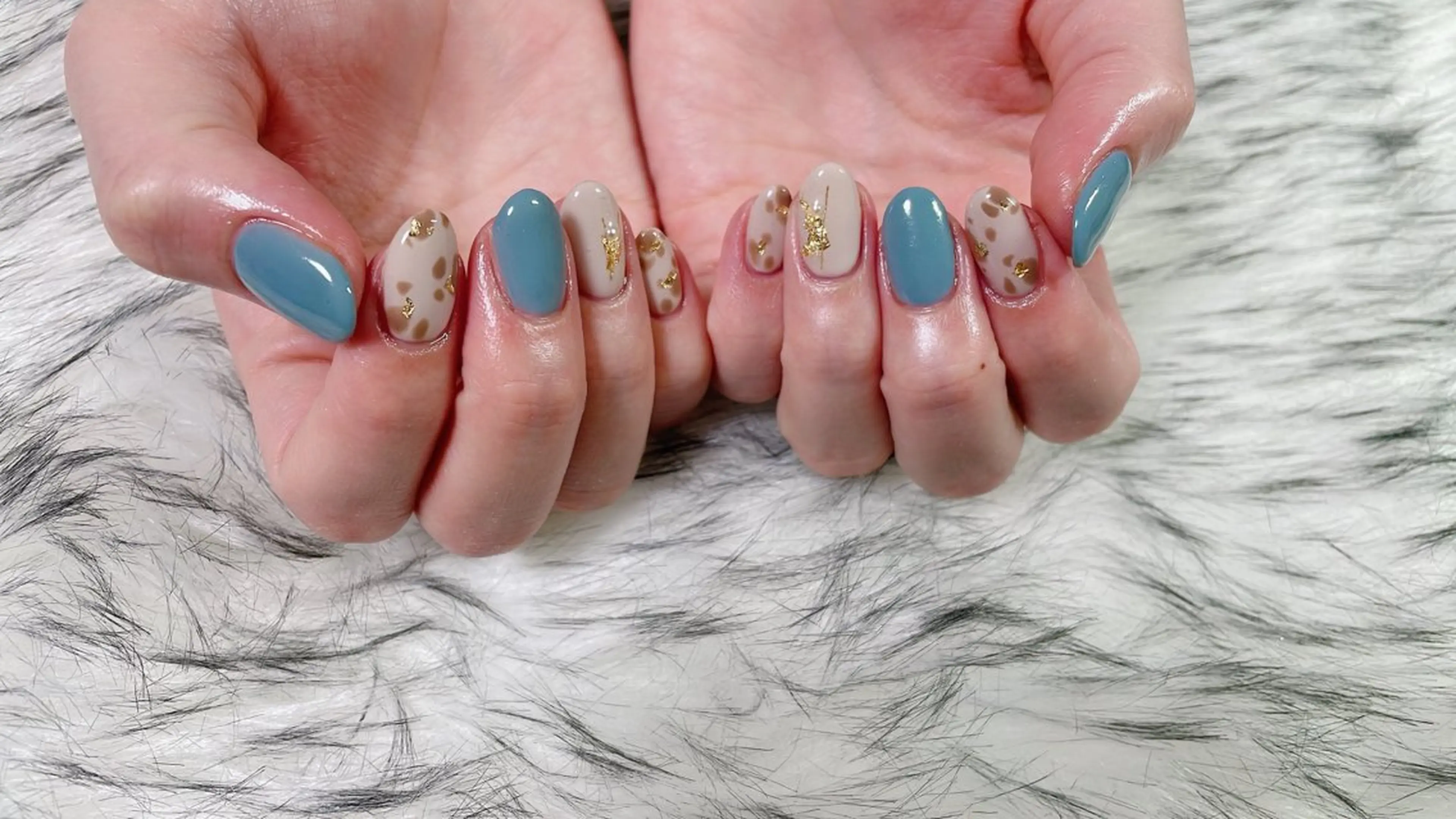 ネイル オーロラネイル フットネイル フレンチネイル ジェルネイル 韓国ネイル Mogu nail 二子玉川のネイルデザイン