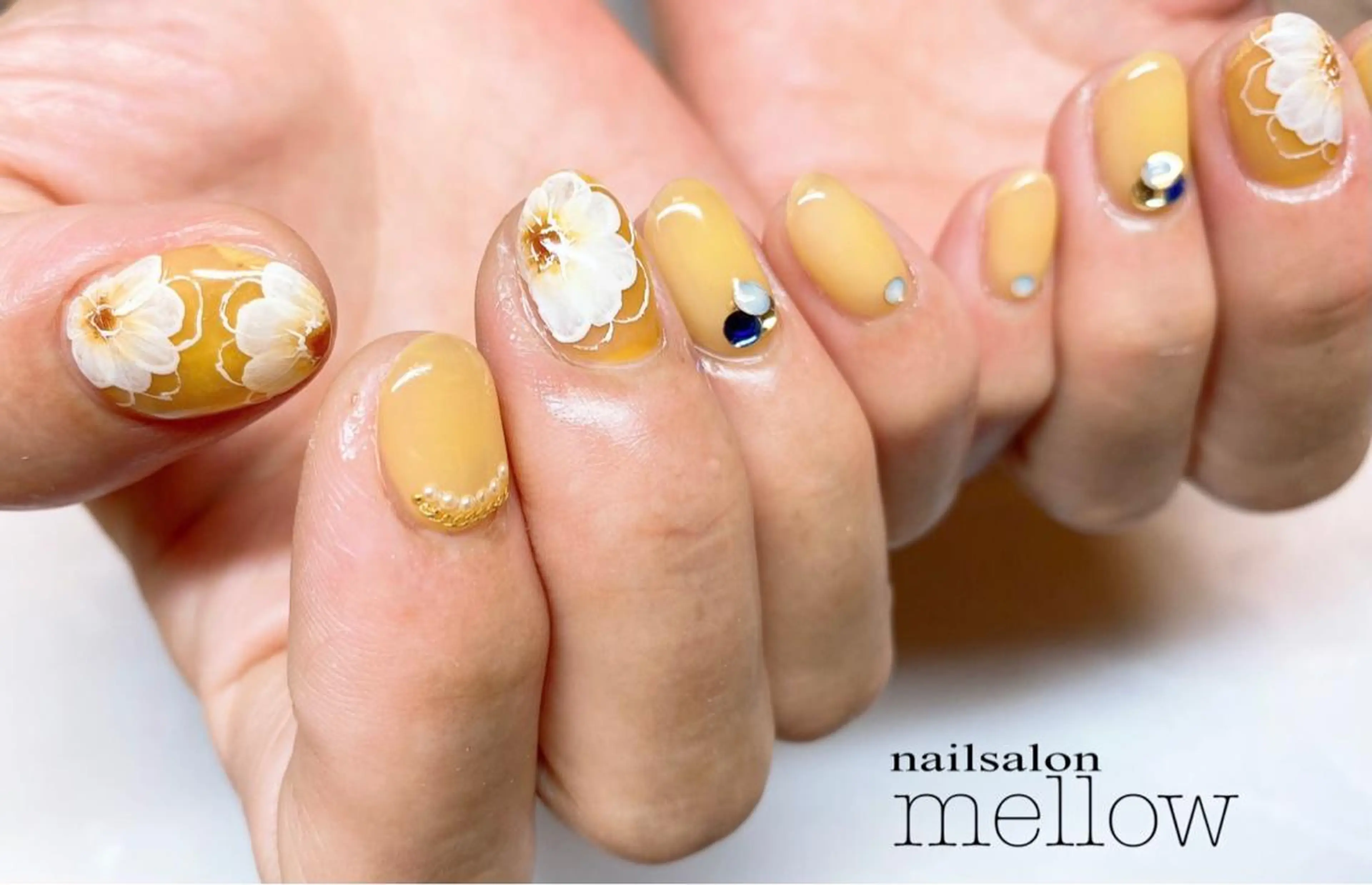 ネイル クリアネイル 黄色 大山 浩美のネイルデザイン
