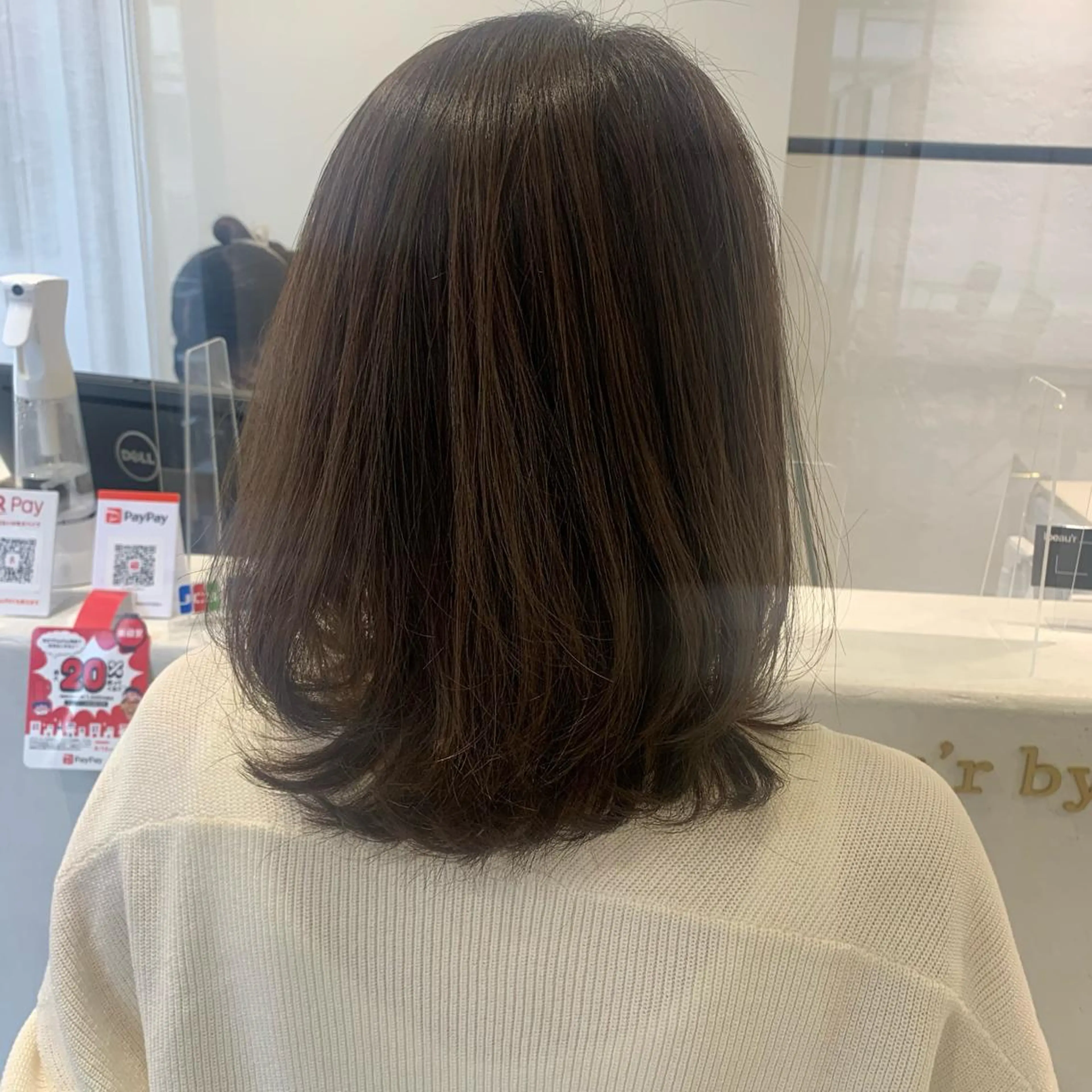 ミディアム カラー カット ヘアカラー トリートメント ボブ/美髪矯正 /佐藤　奈巳のヘアスタイル