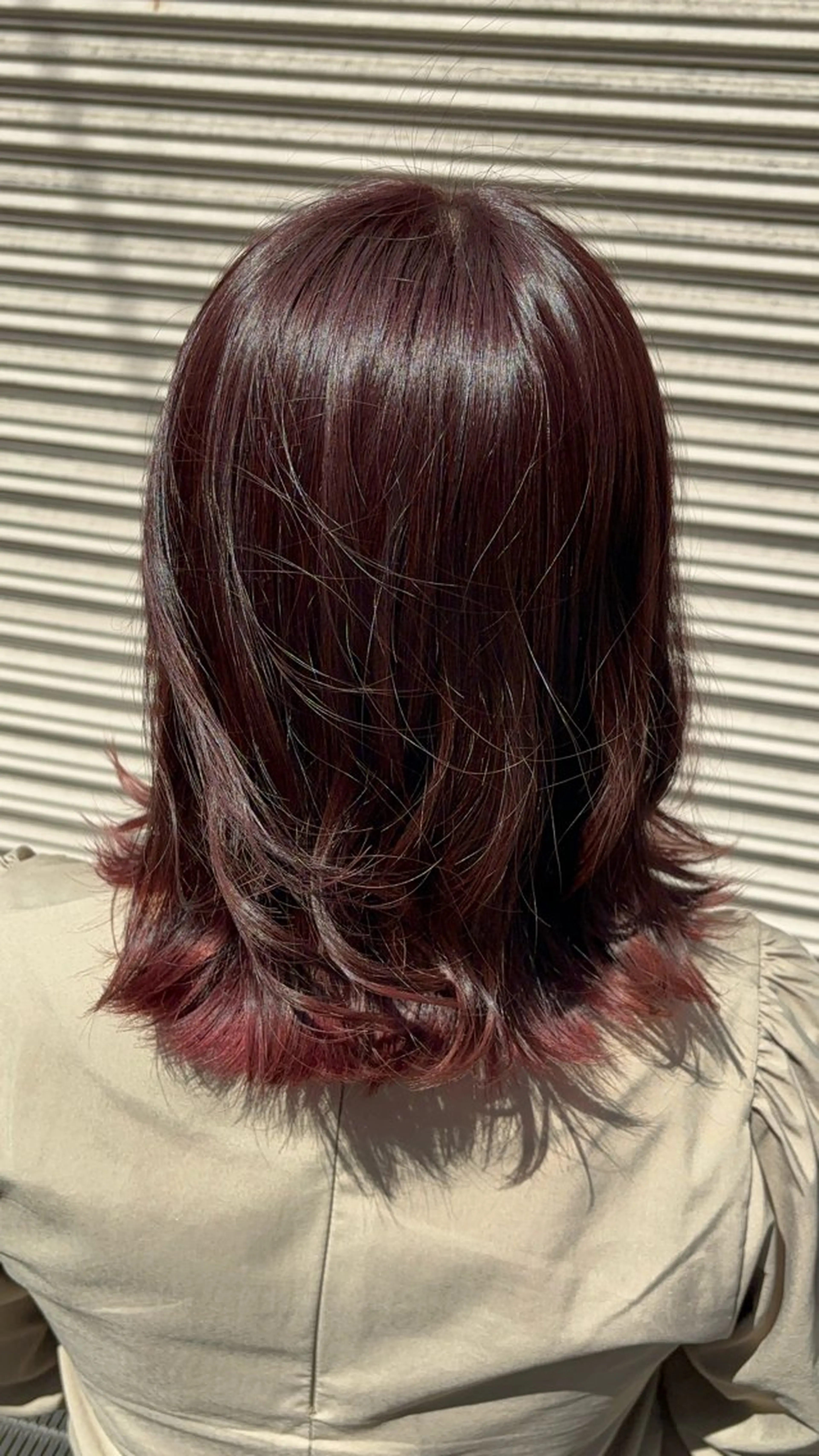 ミディアム カラー レッドカラー ヘアカラー トリートメント DOTE hair make【ドォート】所属・限界オタク美容師 💜Natsuki☁のヘアスタイル