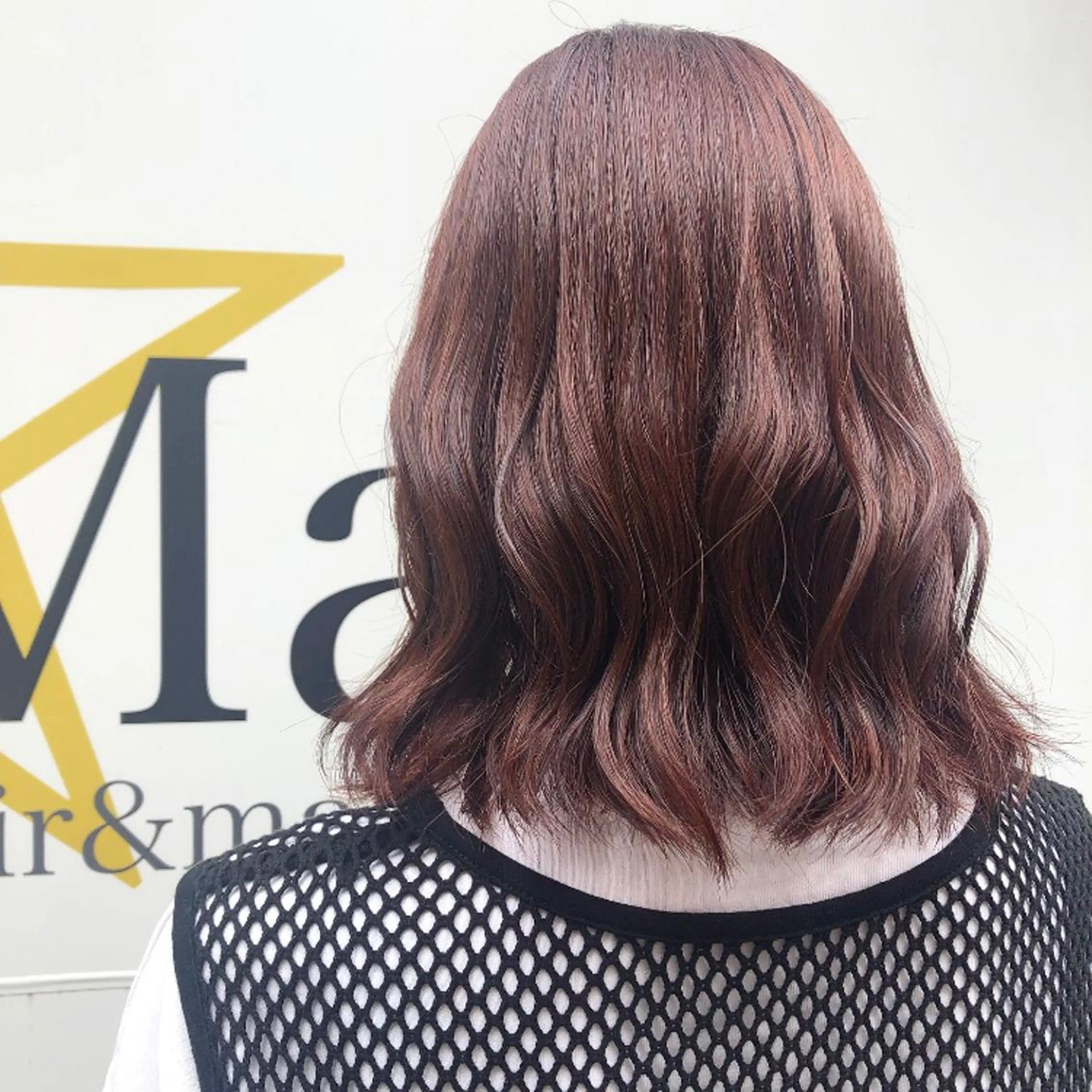 ミディアム カラー ブリーチ ブリーチなしカラー ピンクカラー バイオレットカラー charer eye salon所属・マブチ キサラのマツエク・マツパデザイン