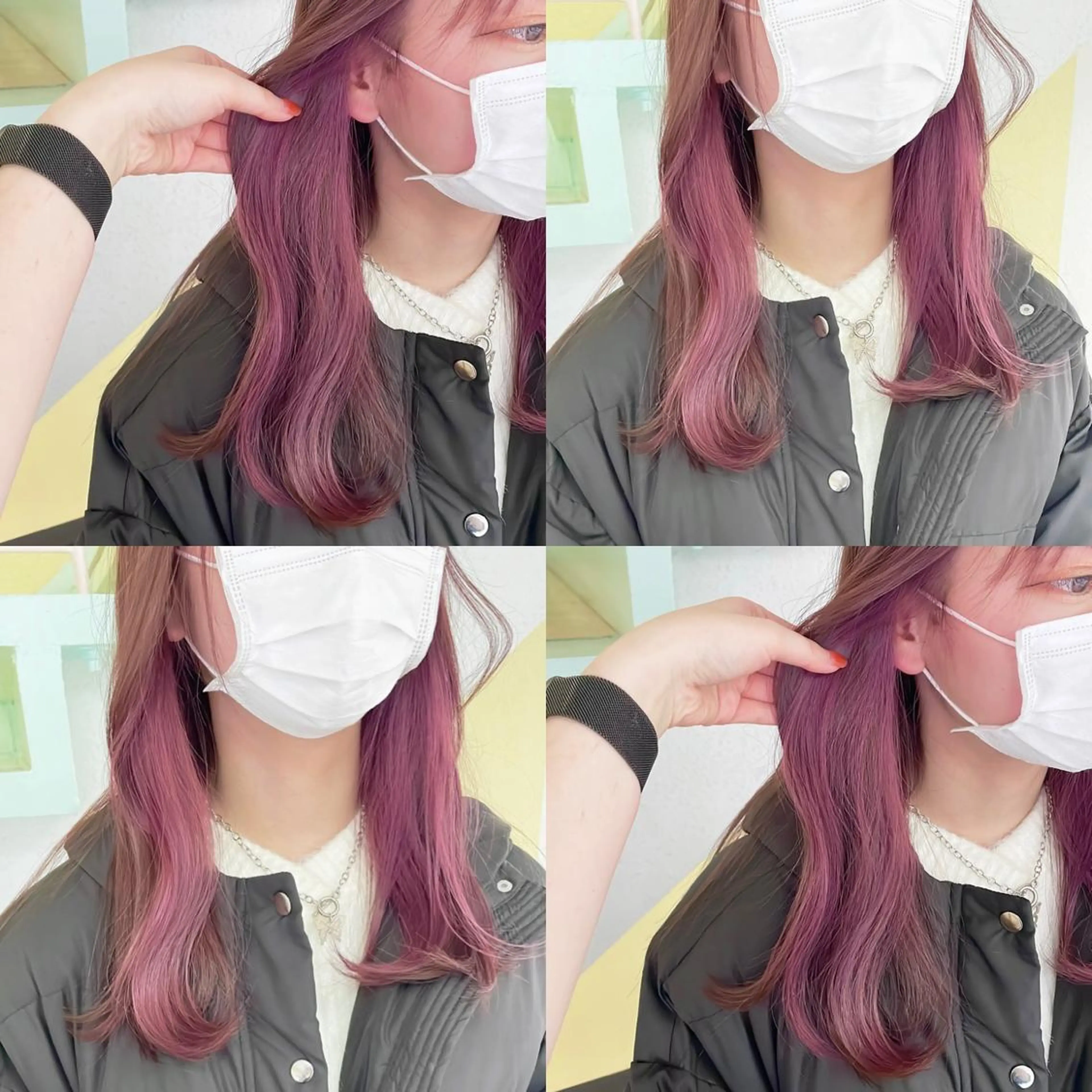 カラー ヘアカラー トリートメント 渋谷:インナーカラー ／🍒エリカ🍒のヘアスタイル