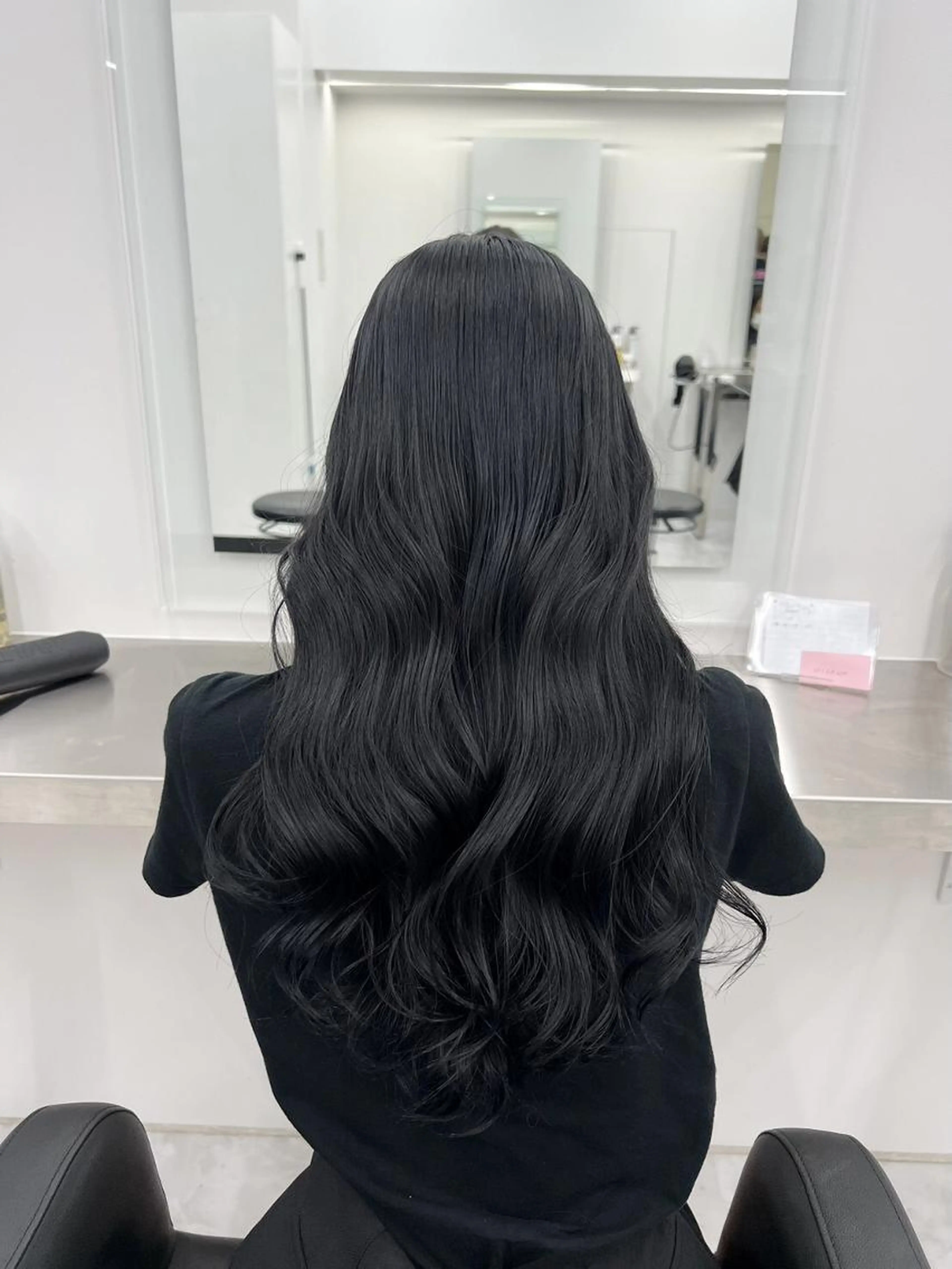【就活生必見🎓】 暗髪ワンカラー➕オリジナルトリートメント🫐🐈‍⬛ 【ブルーブラック/コリアンブラック/韓国】の写真