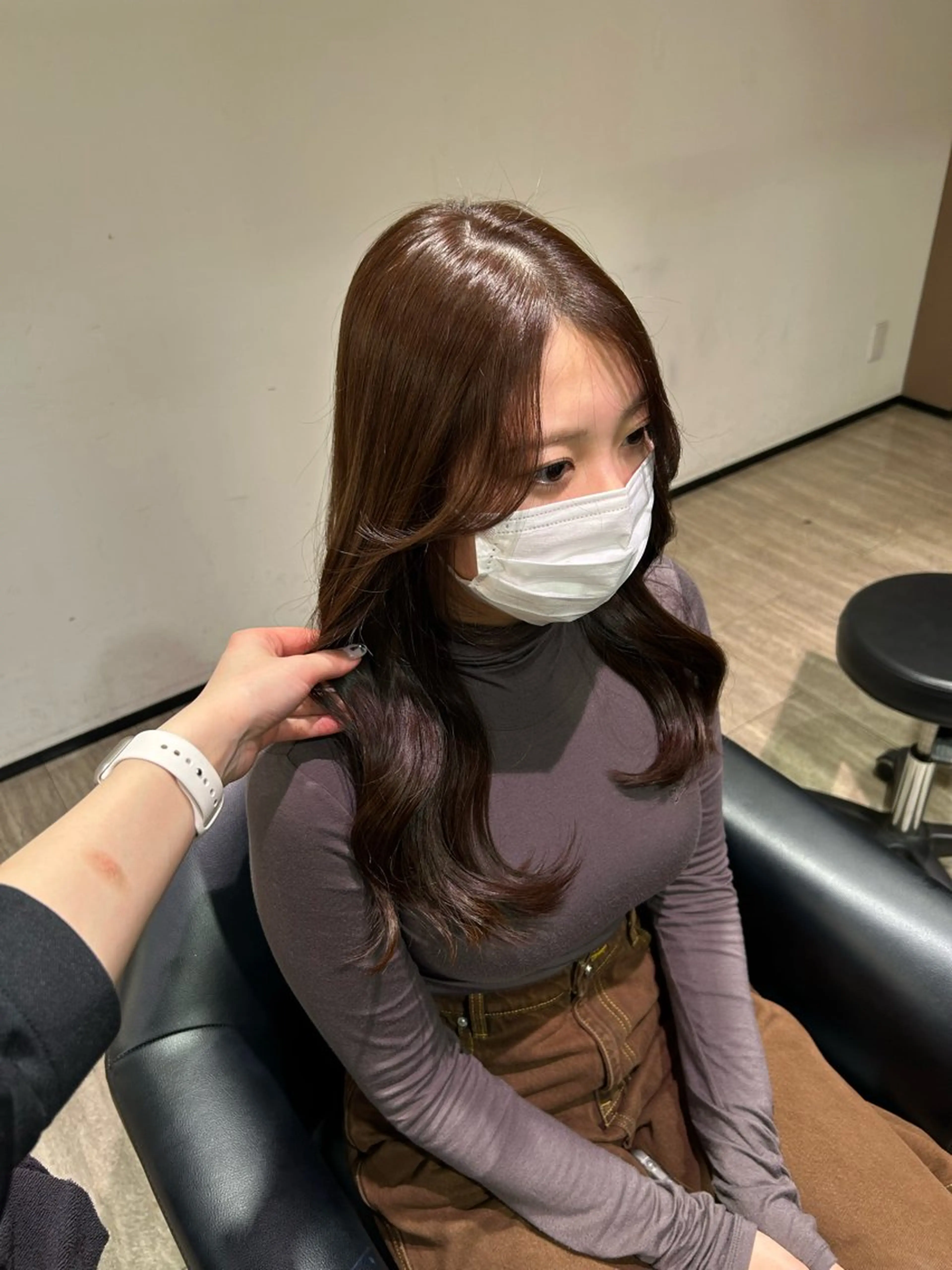 ロング カット ヘアカラー トリートメント ishizuka toaのヘアスタイル