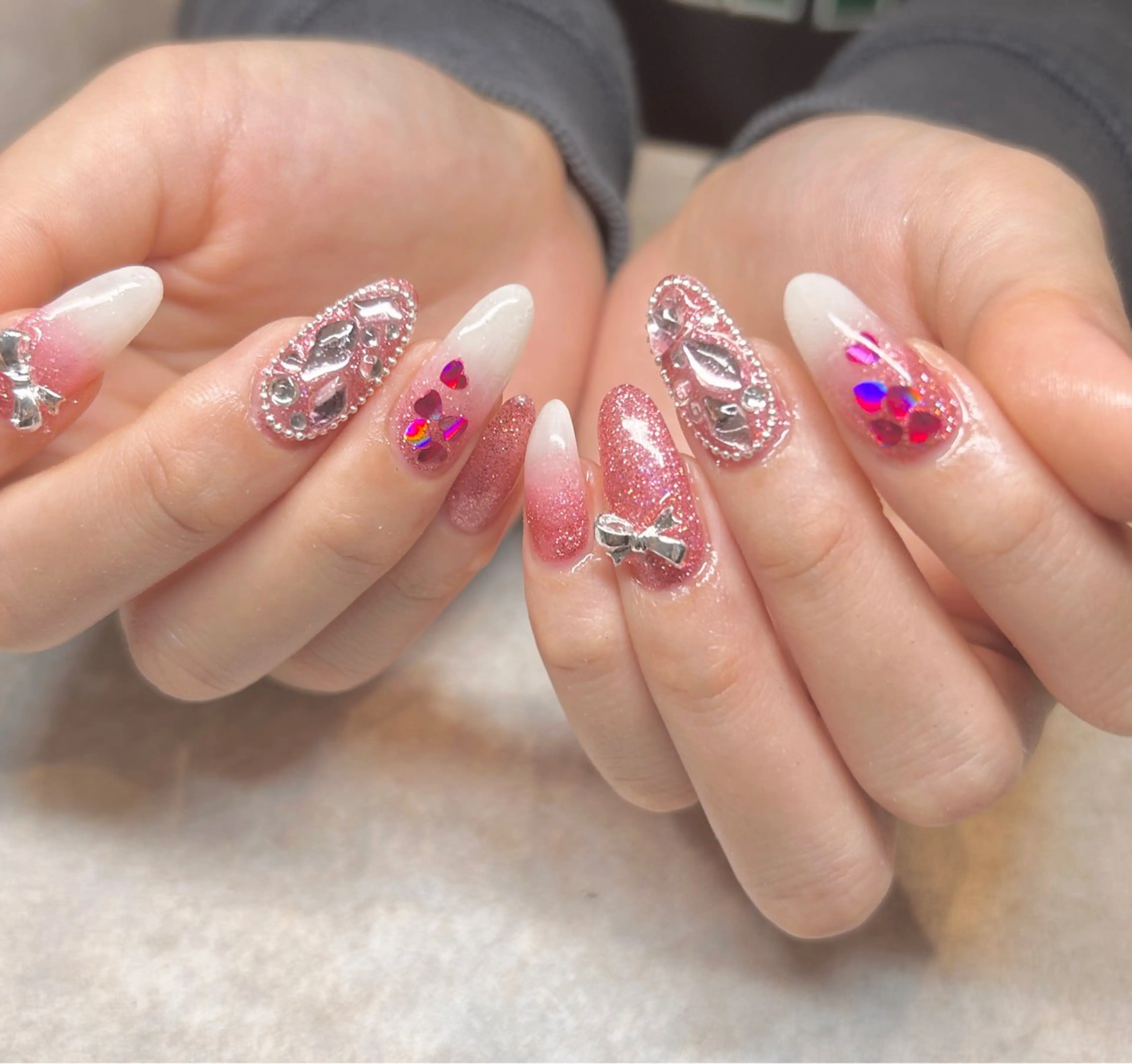 ネイル 長さ出し 持ち込み 春ネイル ハンドネイル N.style所属・Ｎ. styleのネイルデザイン