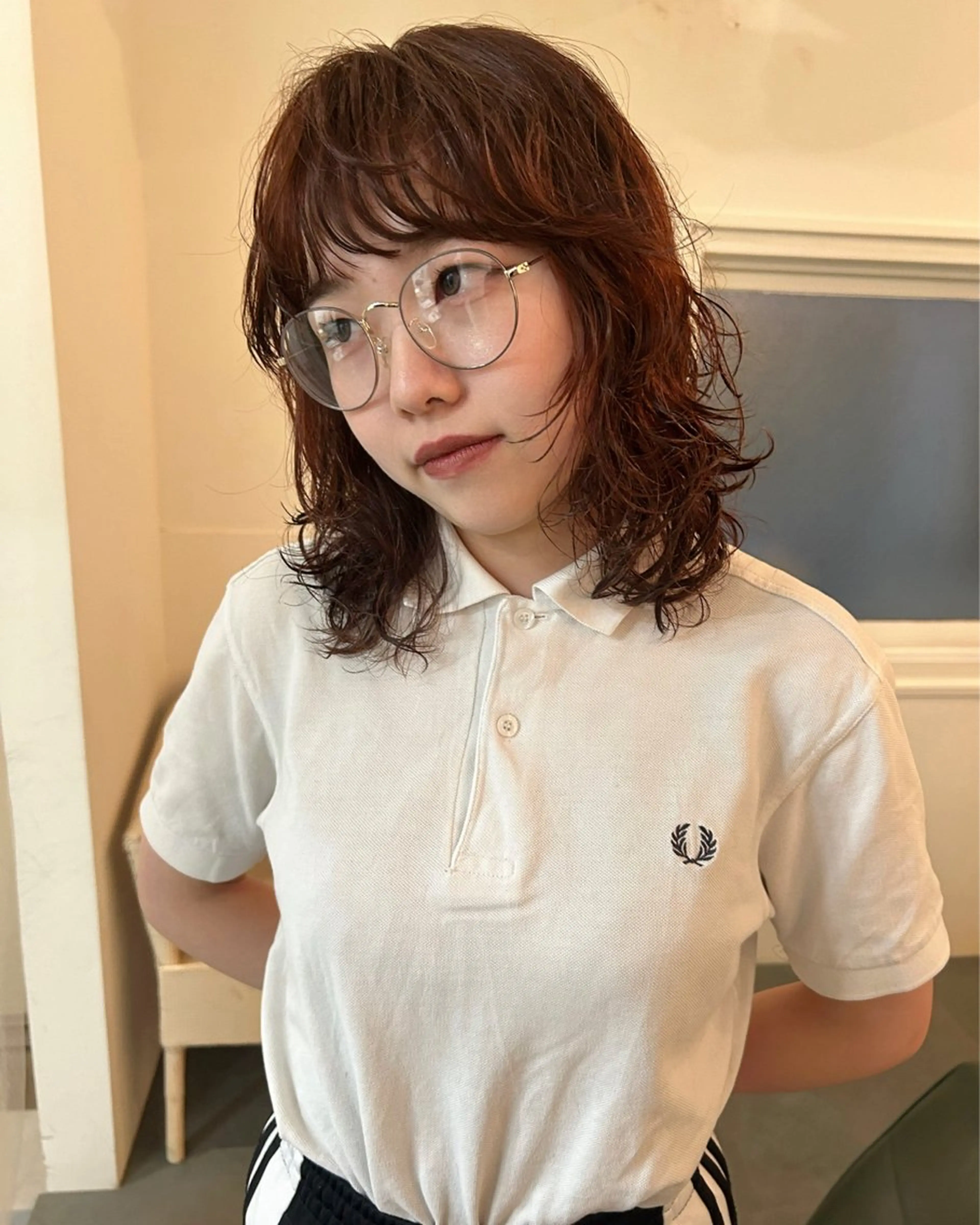 ミディアム カラー 原 瑞希のヘアスタイル