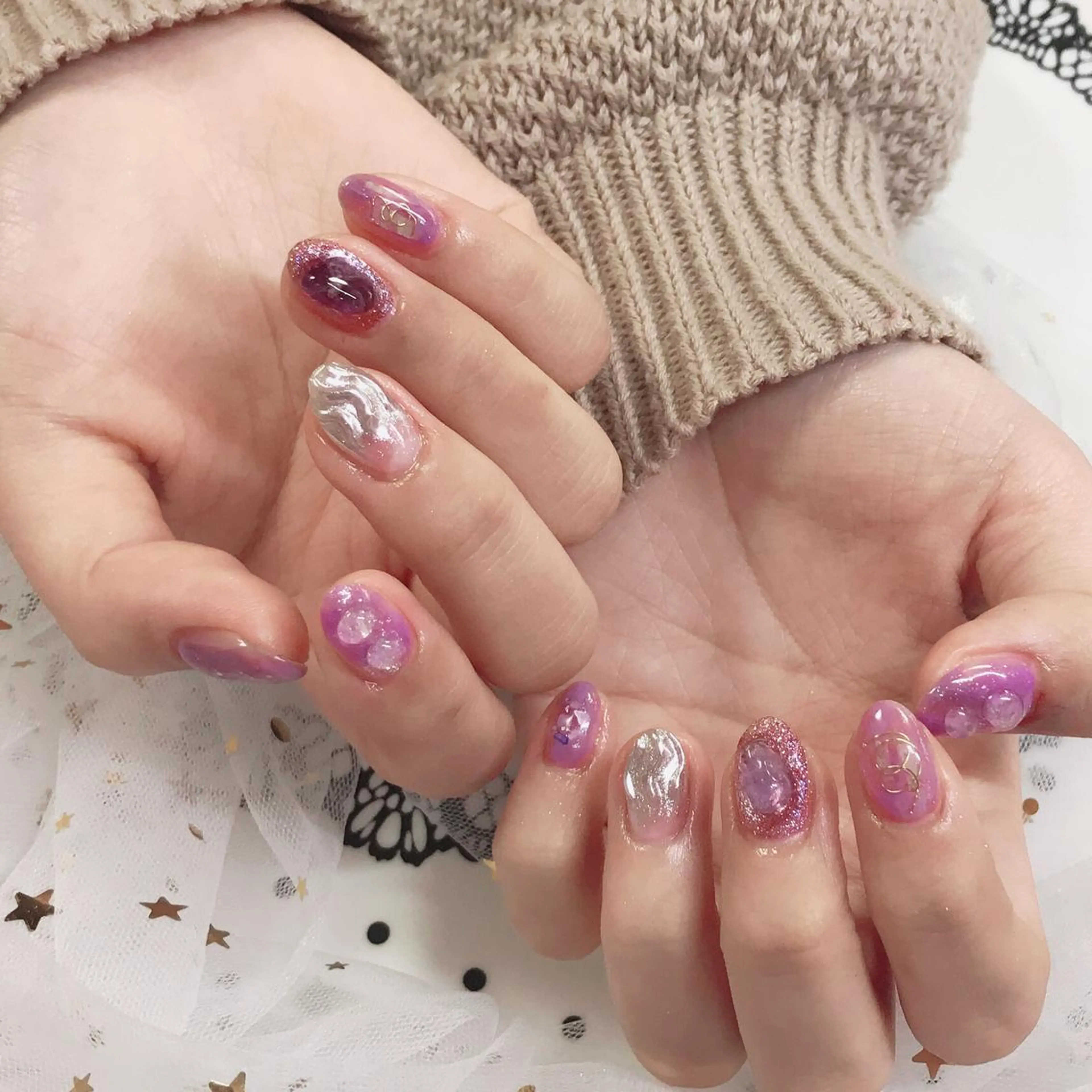 カラー ネイル Q Free nailsのネイルデザイン