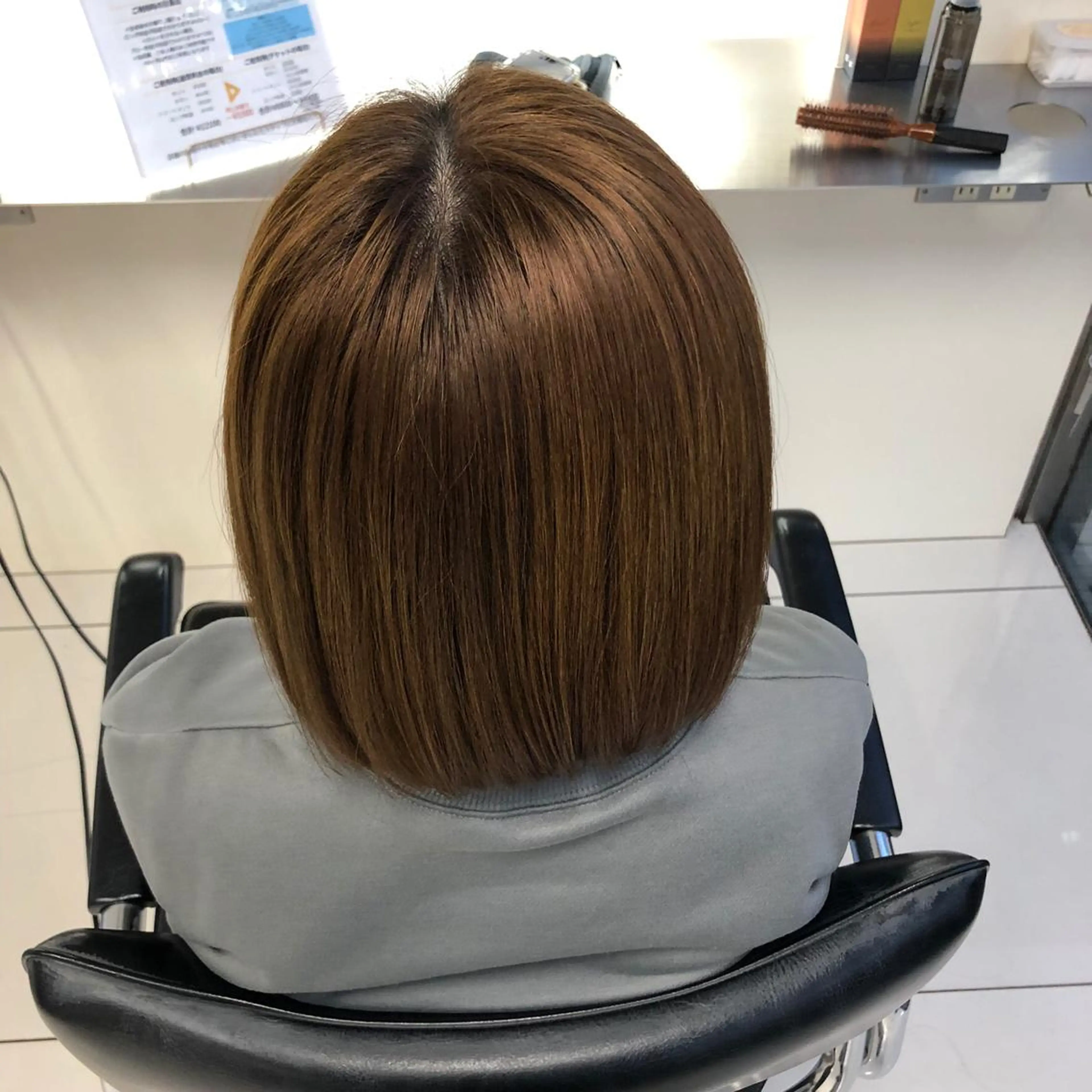 セミロング カラー ヘアカラー トリートメント まつ毛/アイブロウ /髪質改善カラーのヘアスタイル