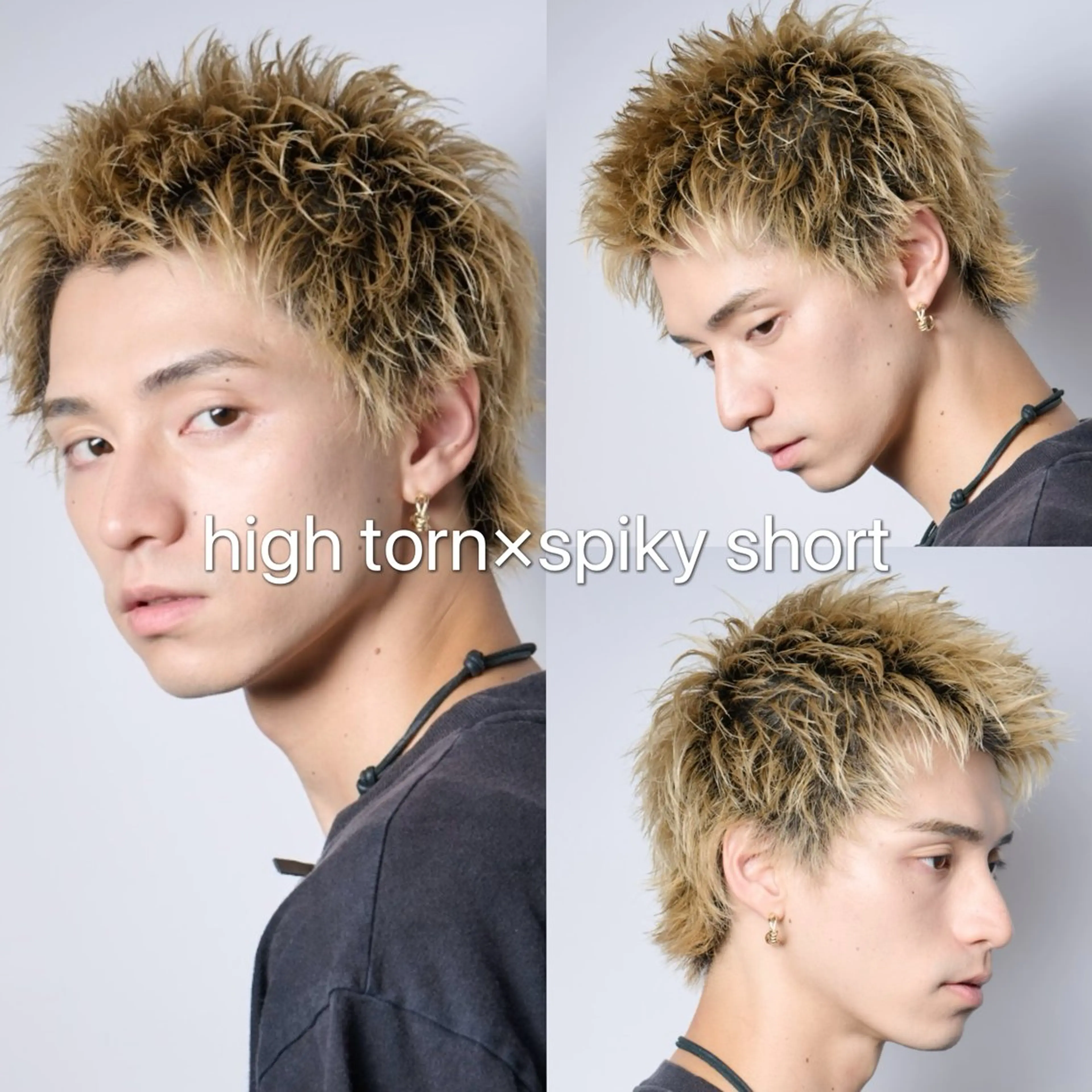 ショート カラー メンズ メンズハイトーン メンズパーマ メンズショート スパイキーショート ハイトーンカラー カット トリートメント スパイキーショート メンズ特化/鈴木美璃のヘアスタイル