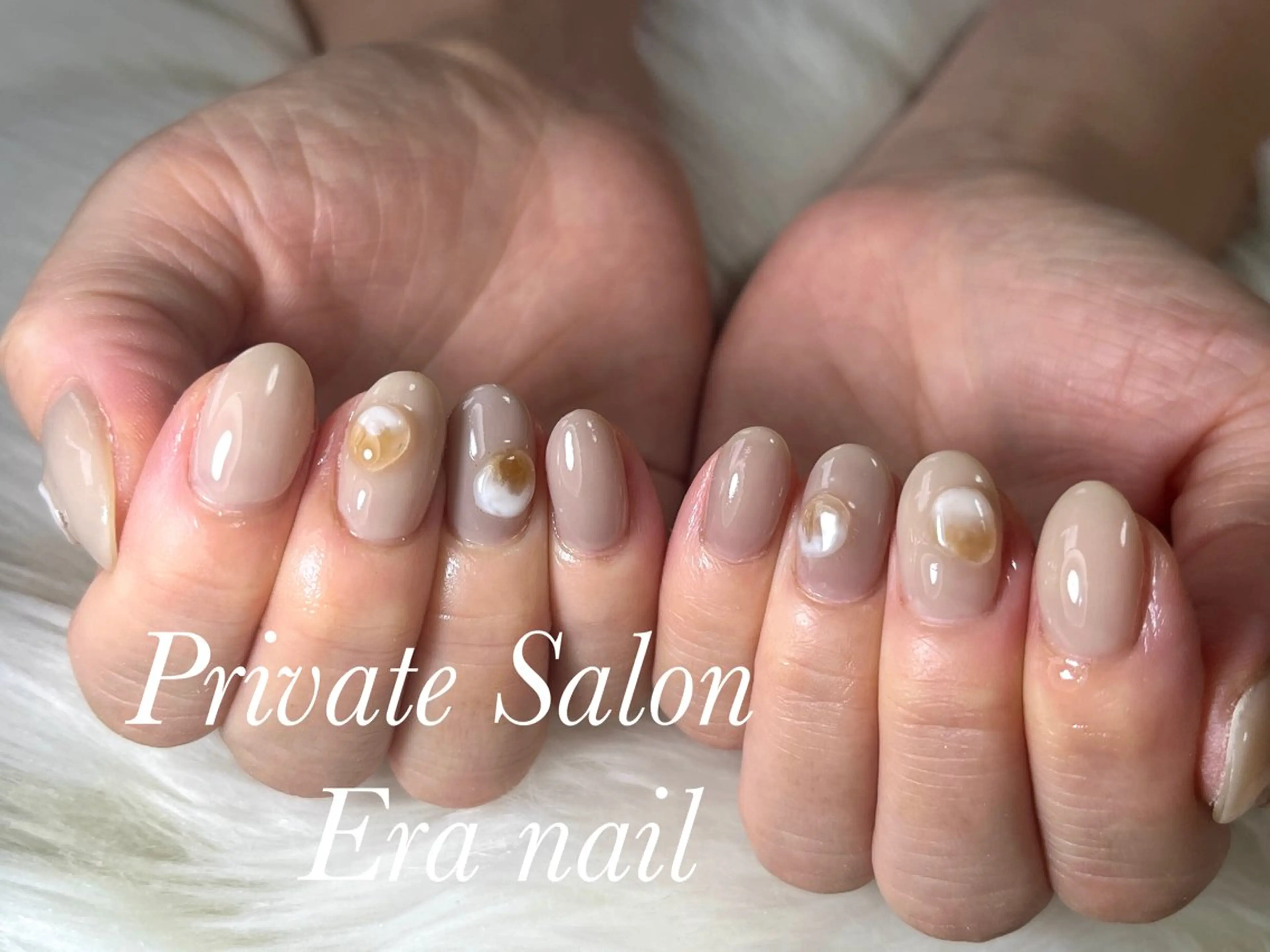 ネイル 持ち込み ニュアンスネイル Era nailのネイルデザイン