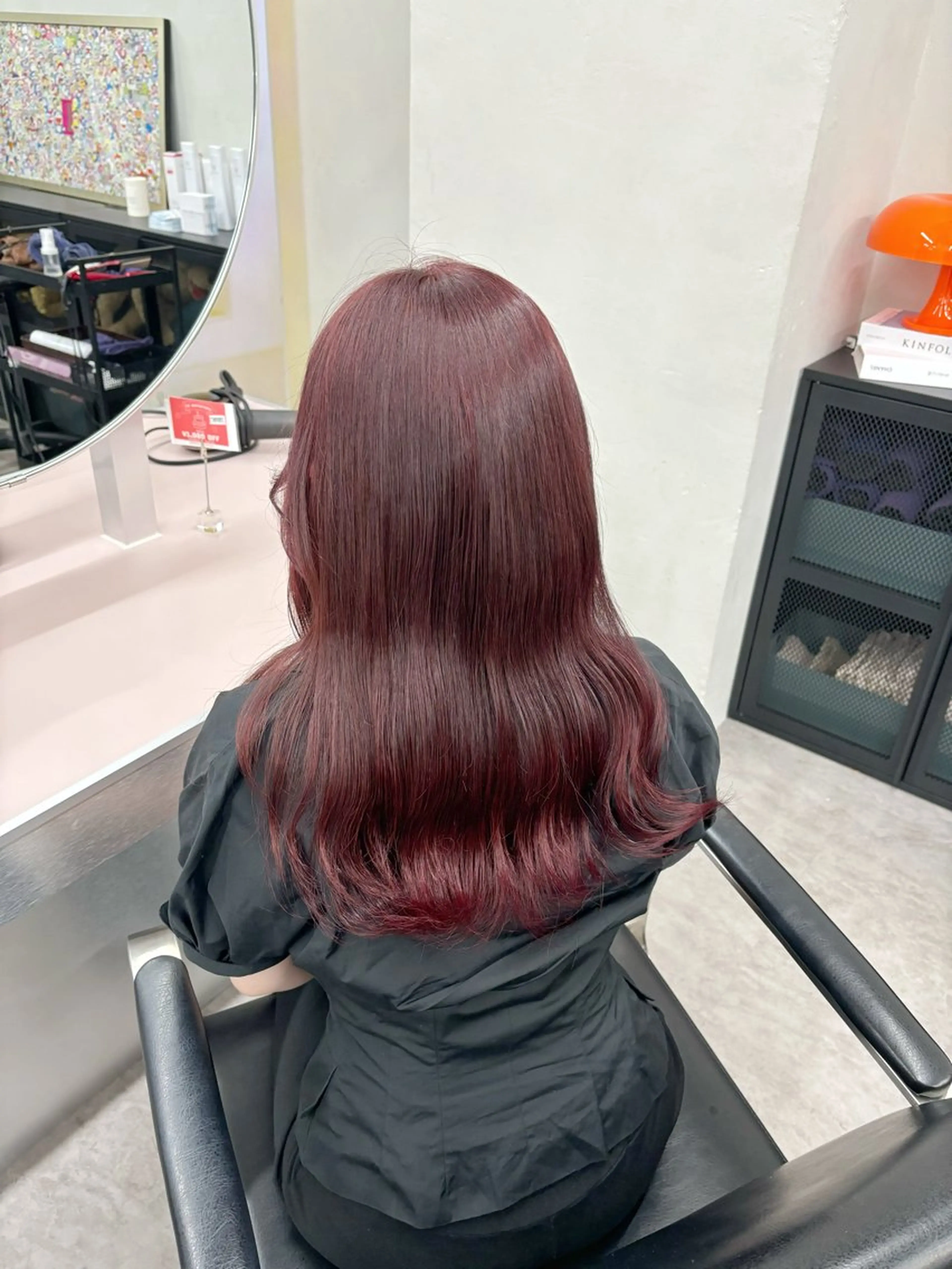 ミディアム カラー ブリーチ ダブルカラー ブリーチなしカラー 苗代萌/ぷるツヤ髪 🫧／レイヤーカットのヘアスタイル