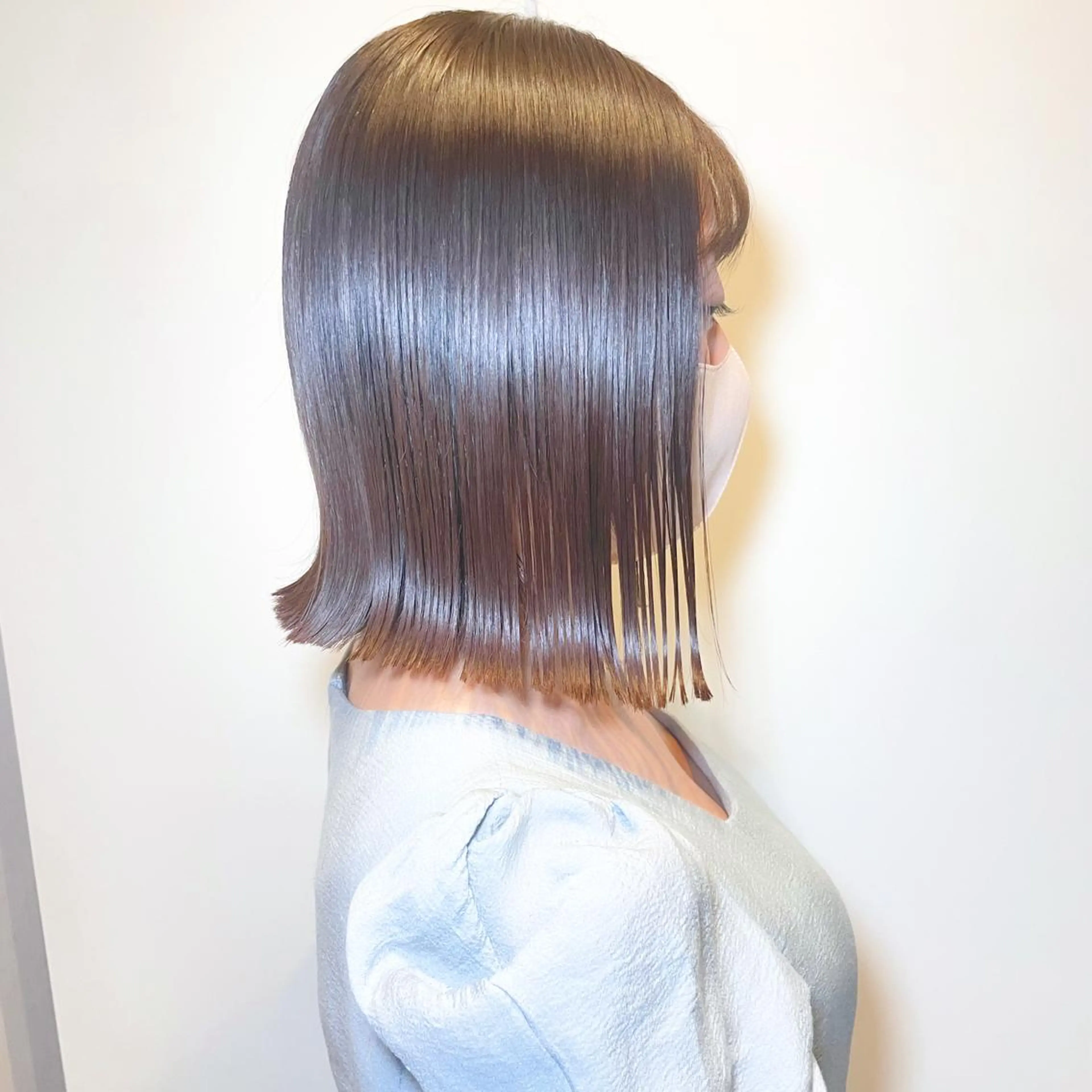 セミロング カラー ヘアアレンジ カット 縮毛矯正 MiU所属・韓国×髪質改善×美髪 縮毛矯正×レイヤーのヘアスタイル