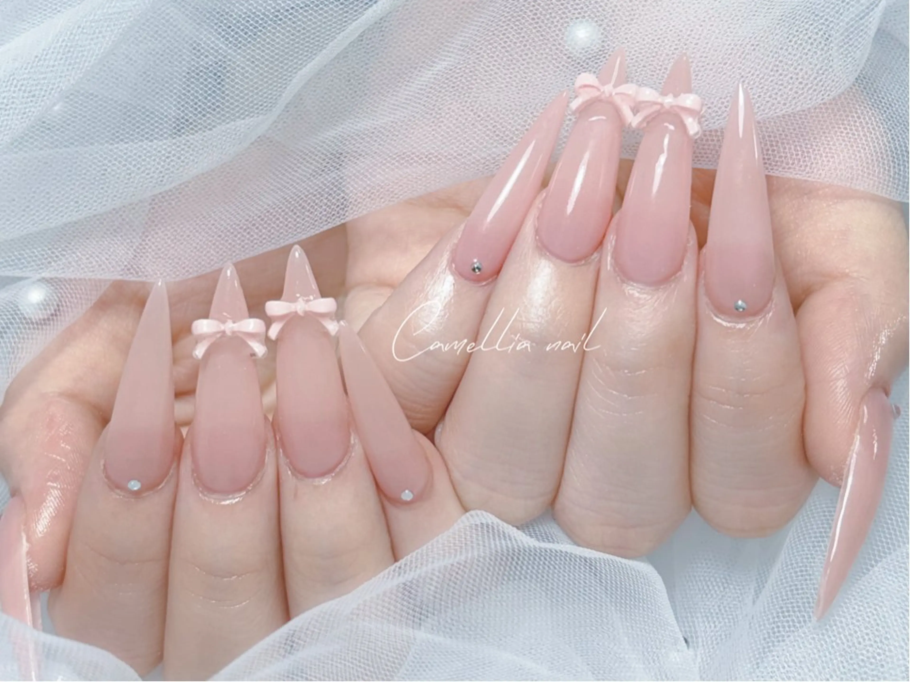 ネイル Camellia 長さだし& デザインのネイルデザイン