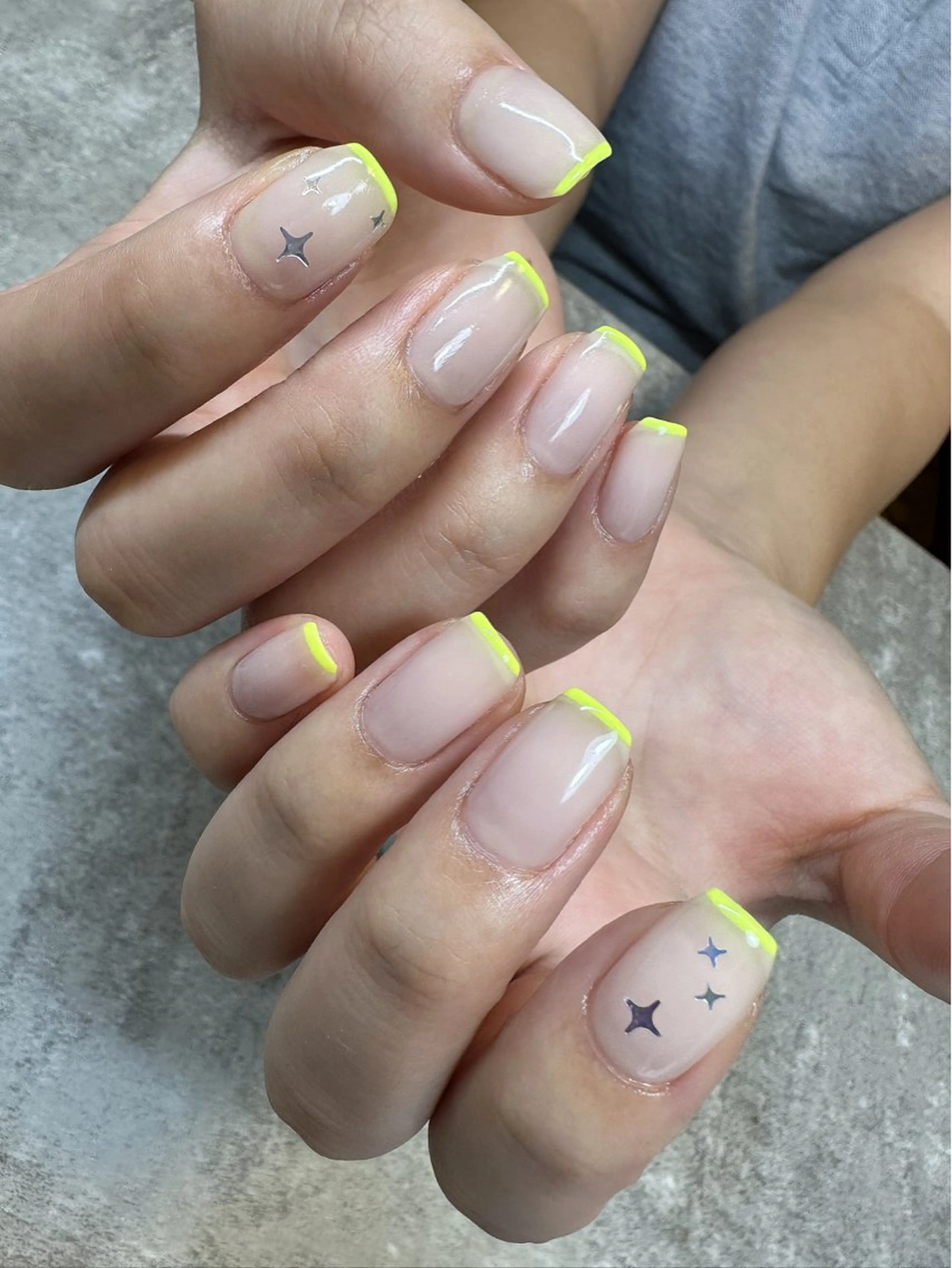 ネイル 持ち込み 黄色 ハンドネイル nail campのネイルデザイン
