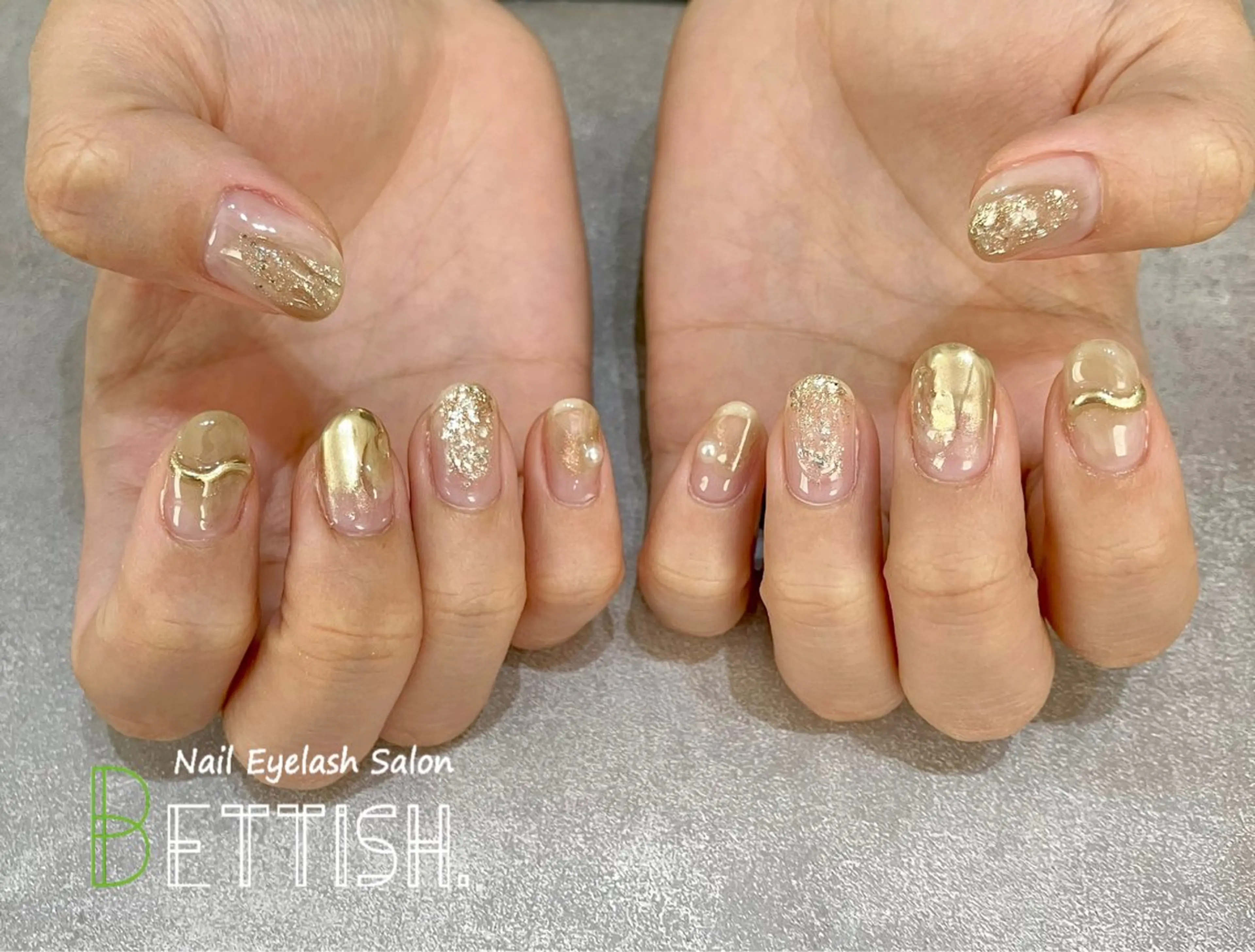 ネイル ゴールド キラキラネイル ハンドネイル BETTISH. KUMIKO☺︎︎のネイルデザイン