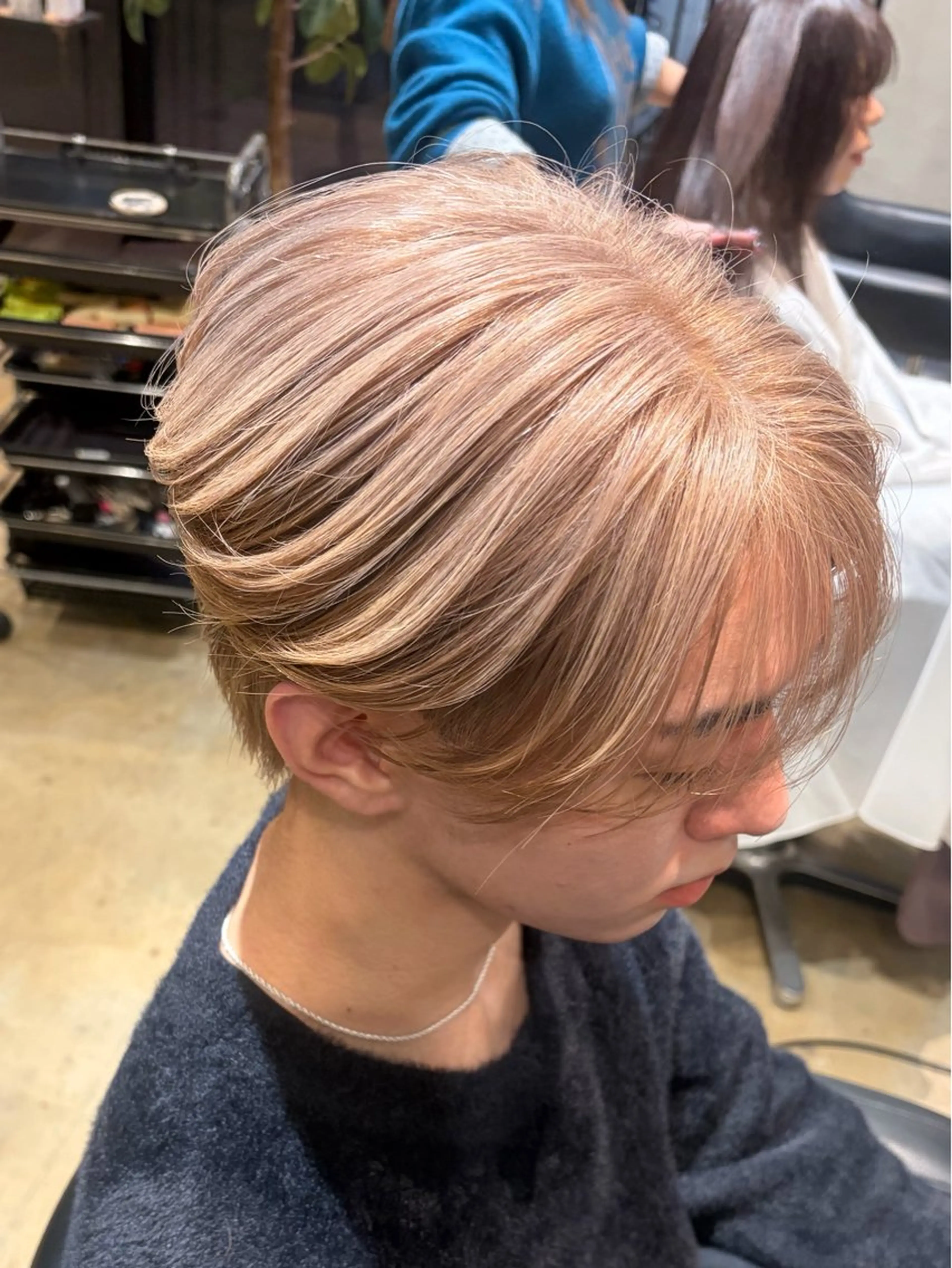 カラー メンズ メンズブリーチ ブリーチ カット ヘアカラー みわ/博多 ブリーチ/メンズヘアのヘアスタイル