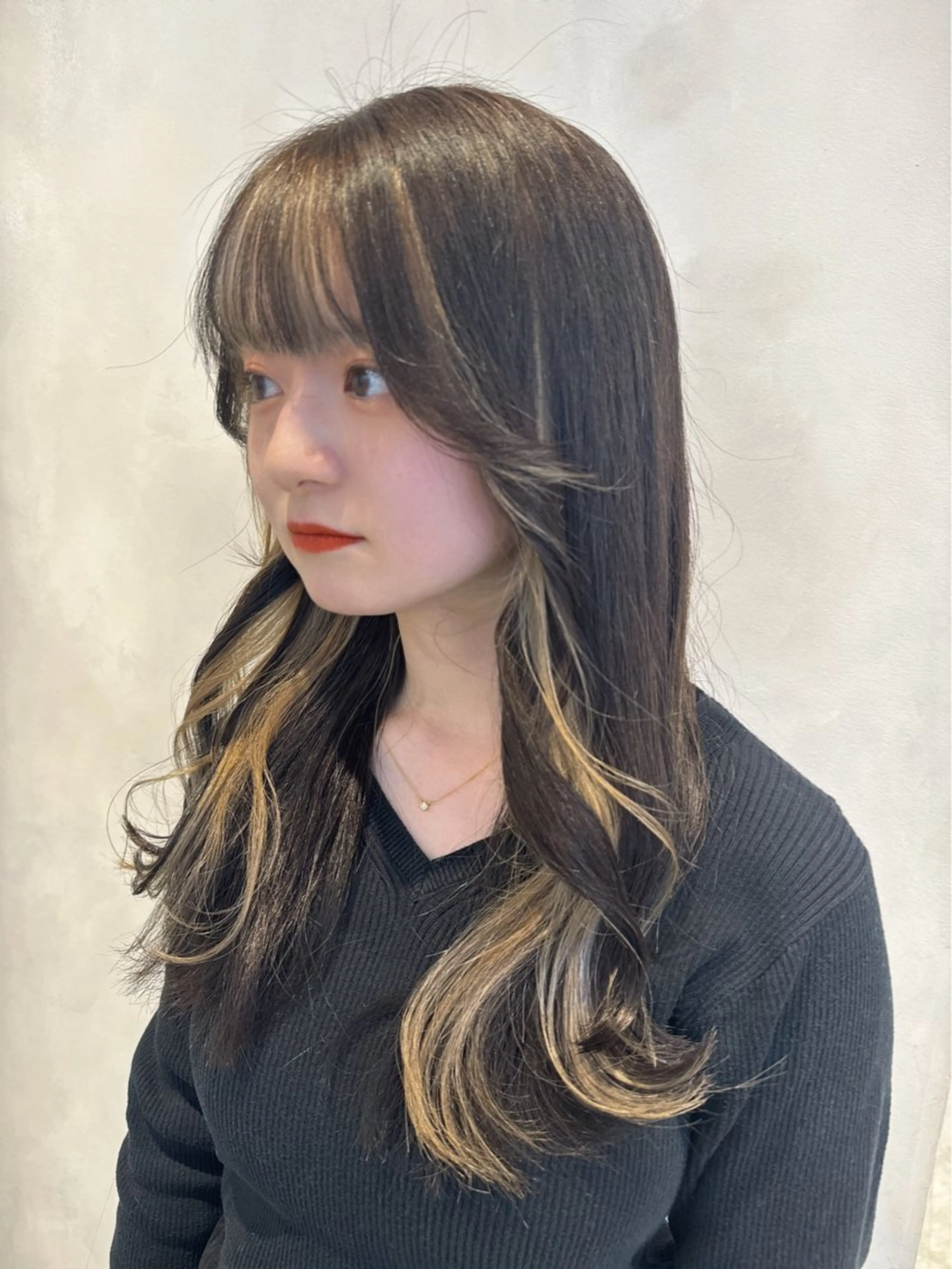 ロング カラー カット ヘアカラー トリートメント 透明感カラー✨艶髪 制作🌱山根あゆみのヘアスタイル