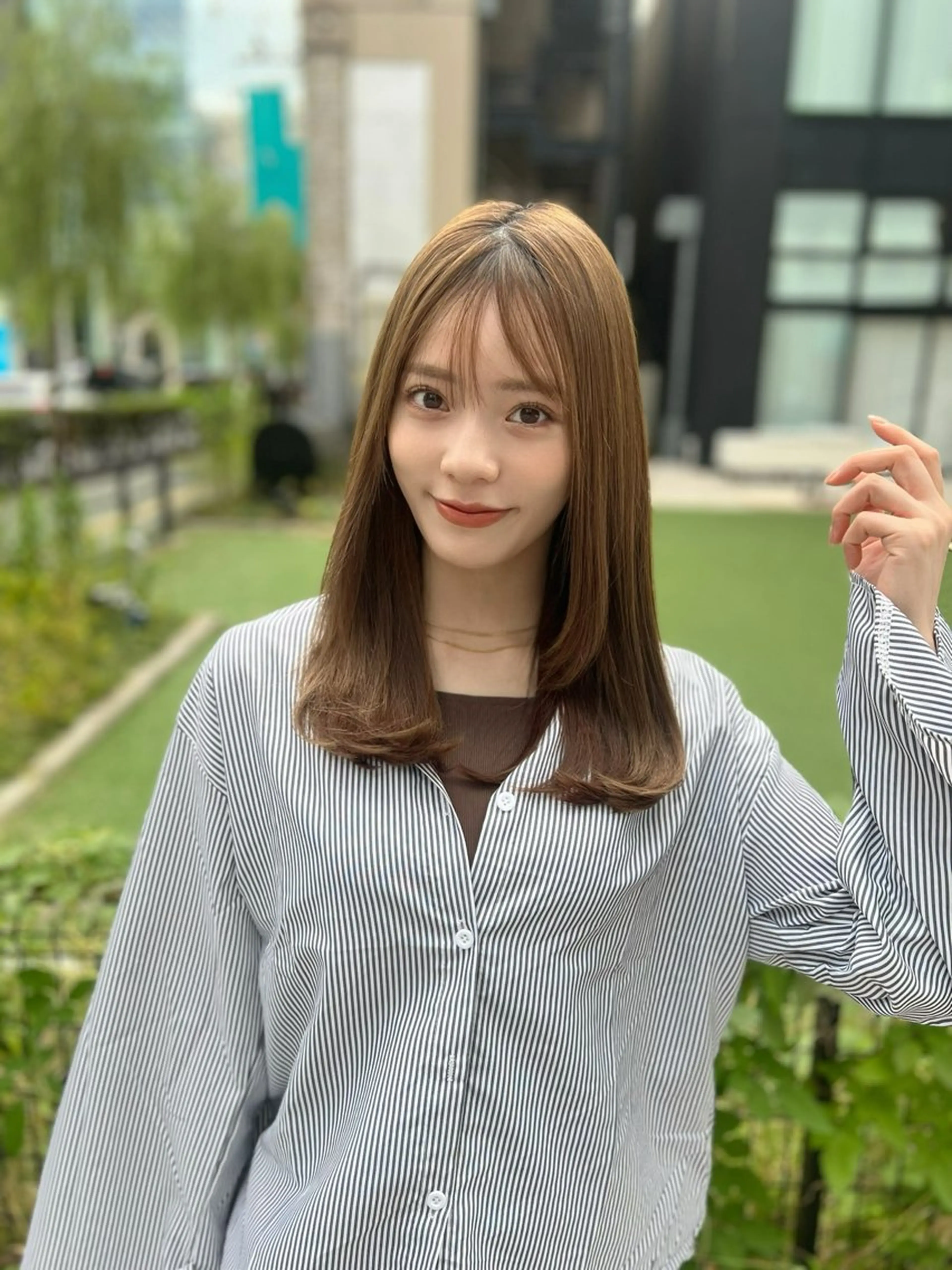 ミディアム 撮影カットモデル募集 前髪、顔周り/徳永のヘアスタイル