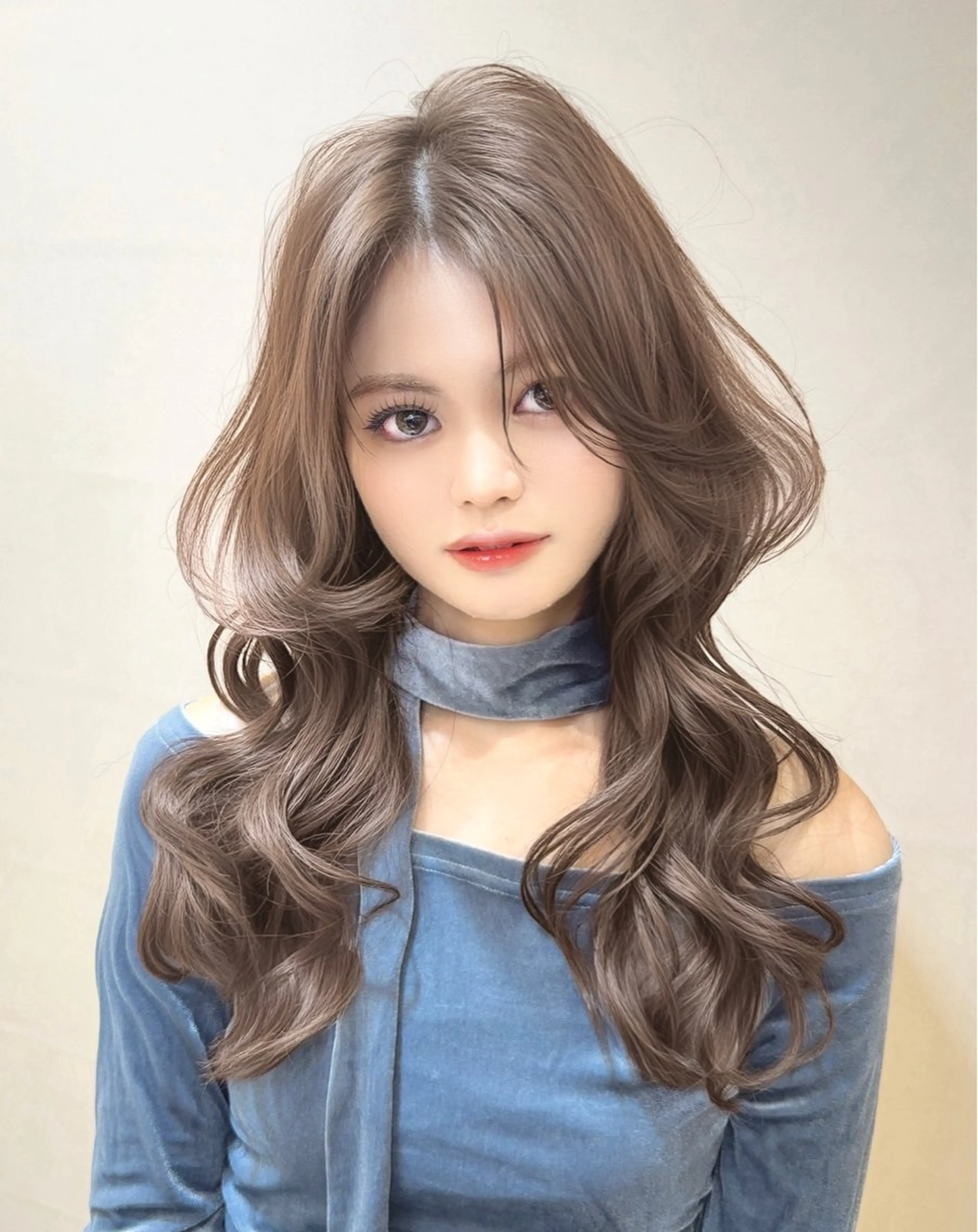 セミロング 縮毛矯正/レイヤー 韓国/顔まわり/夢音のヘアスタイル