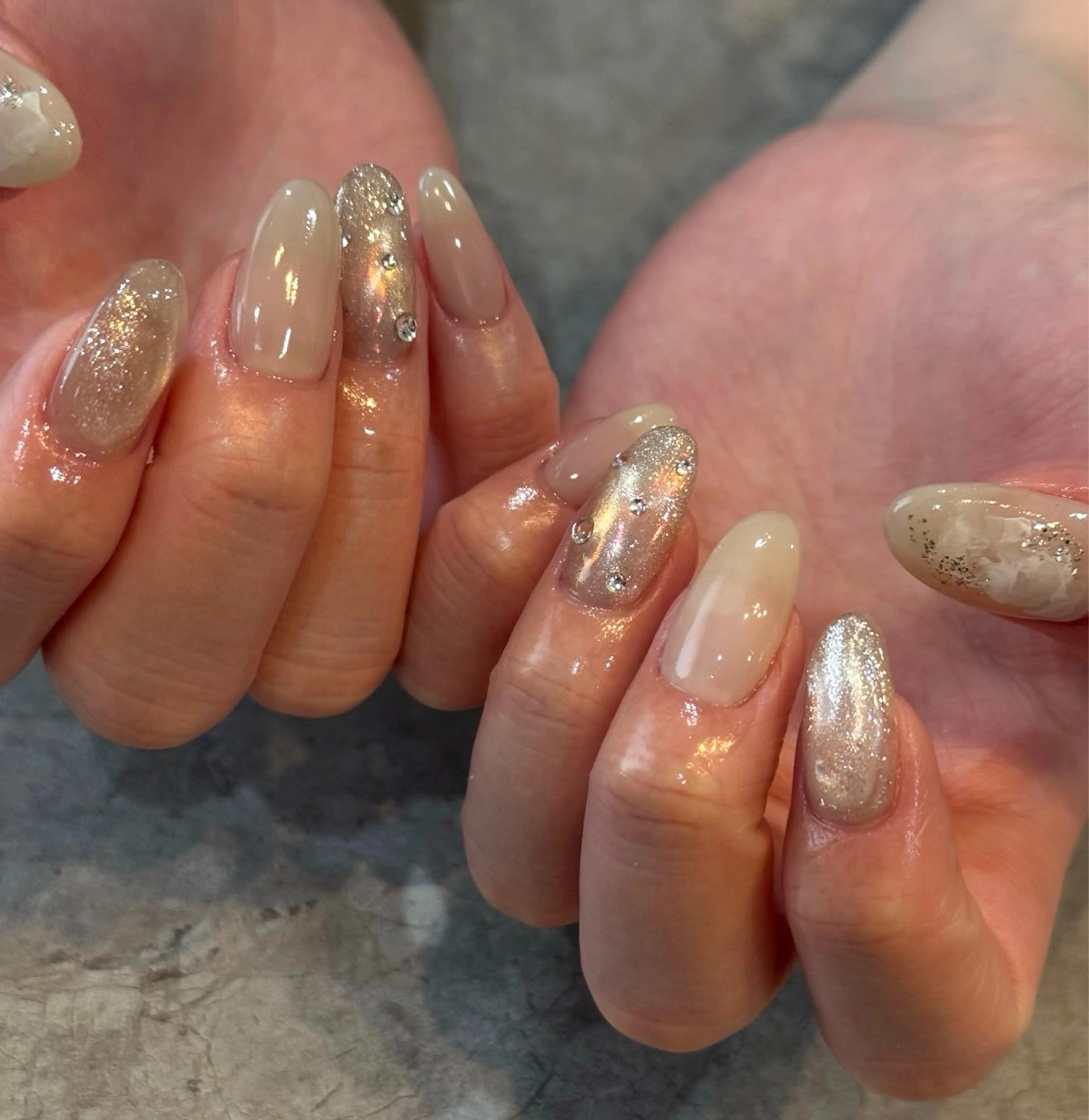 ネイル マグネットネイル ニュアンスネイル ハンドネイル Blé nailのネイルデザイン