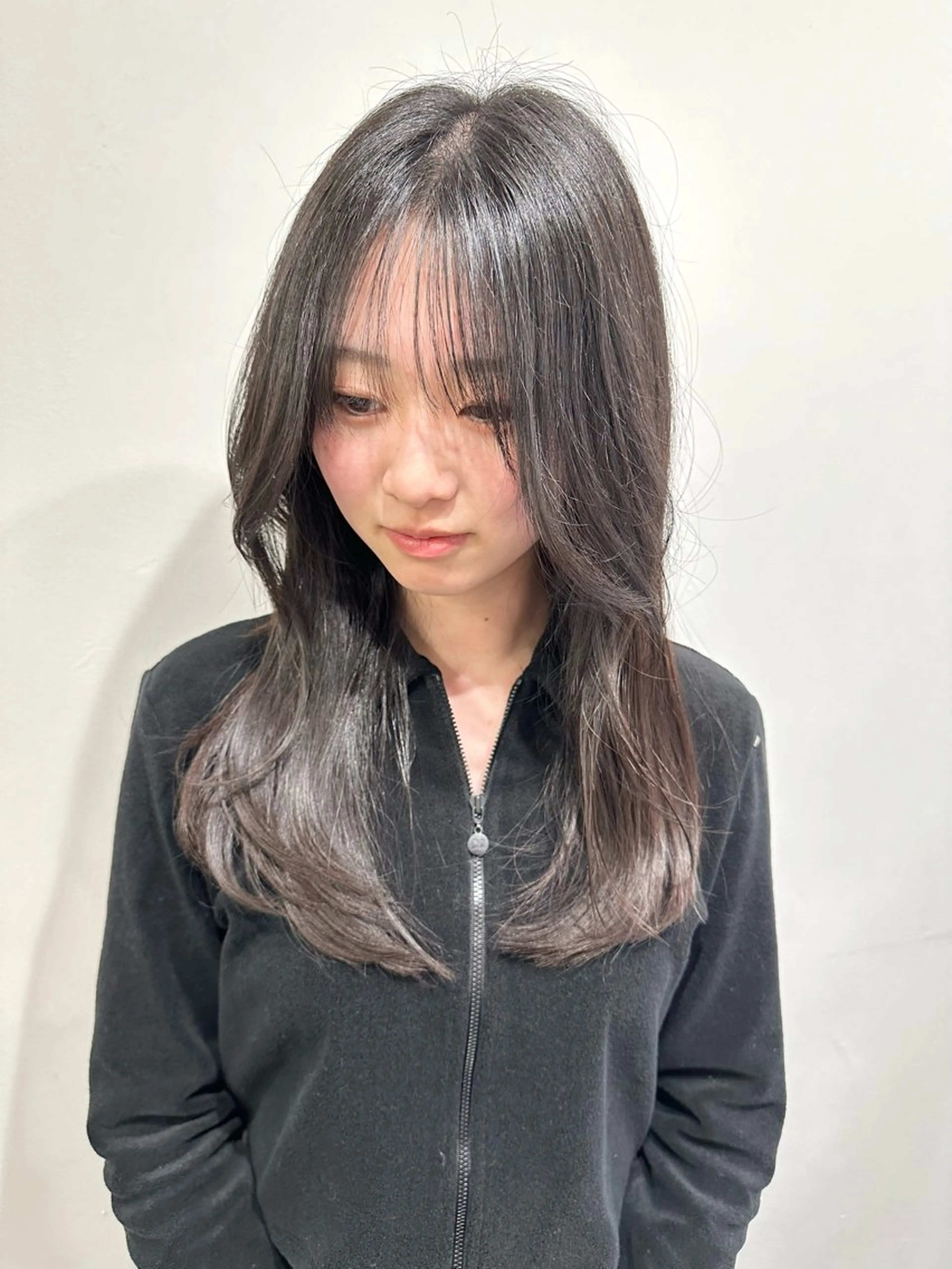 ロング ヘアアレンジ 韓国風ヘア レイヤーカット カット SALOWIN京都河原町Suite店所属・外国人風レイヤー/ ハイトーンSHUのヘアスタイル